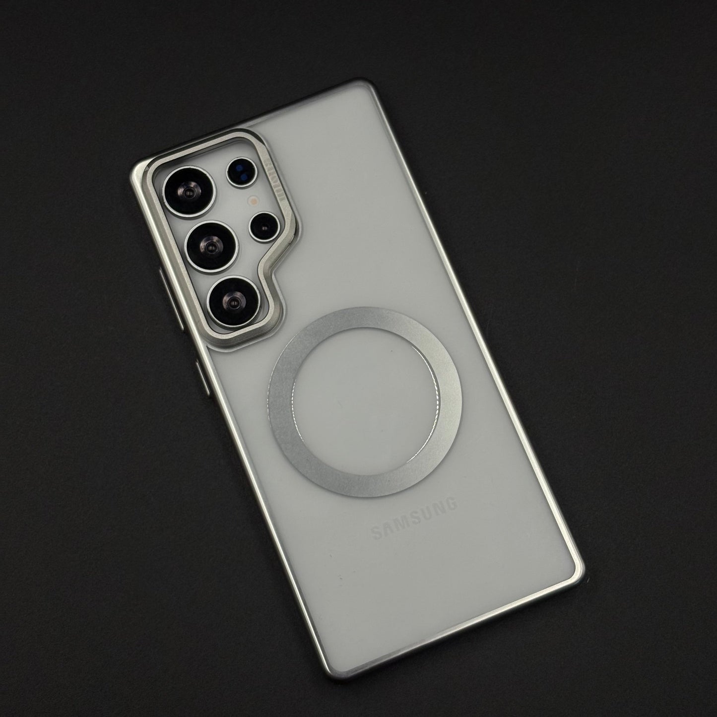 Luxury MagSafe Case for Samsung Galaxy S25 Ultra | Hard PC | Metal Camera Bump | Built-In Kickstand