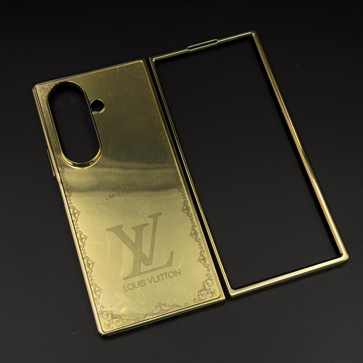 Handcrafted 24K Gold Plated Luxury Fashion Brand Case for Samsung Galaxy Z Fold 7 | Luxury Limited Edition Cover