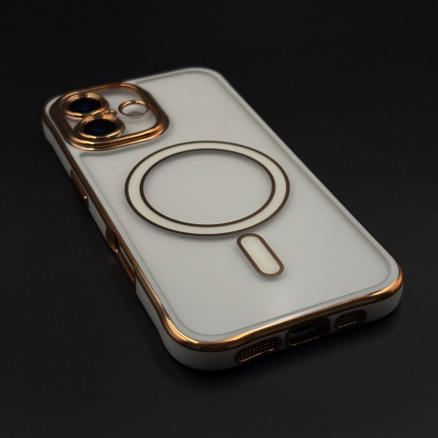 Gold Chrome MagSafe Clear Case with Camera Lens Kit for iPhone 17