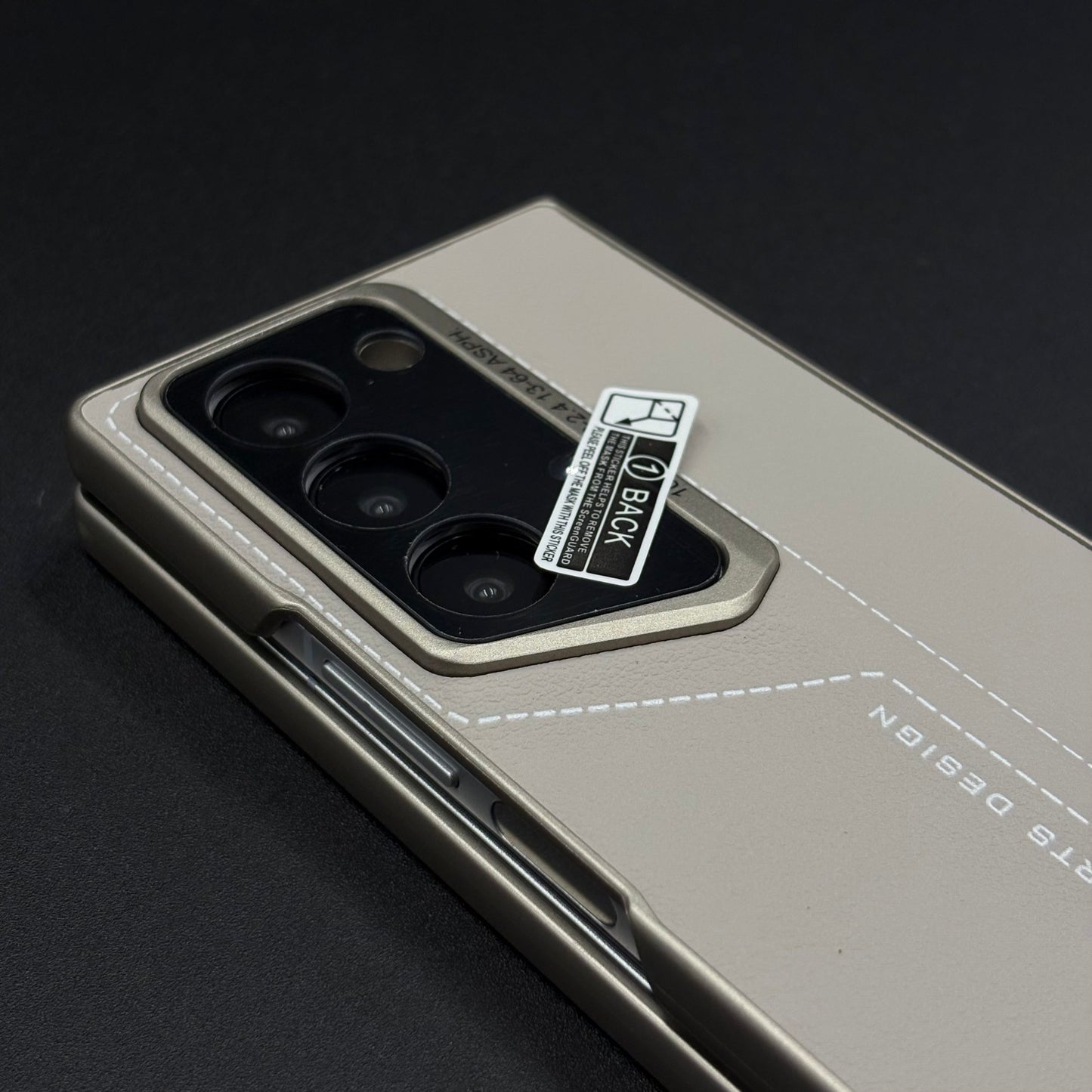 Luxury Stitched Leather Case for Samsung Galaxy Z Fold 6 | Front Screen Protector | Shockproof & Stylish