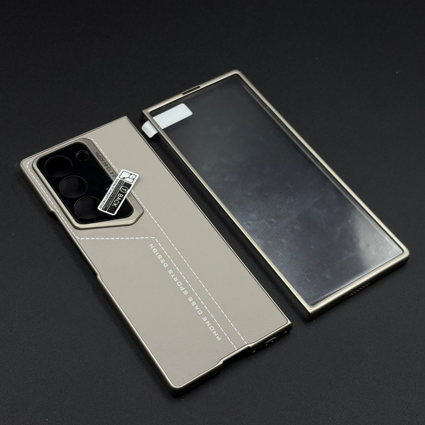 Luxury Stitched Leather Case for Samsung Galaxy Z Fold 6 | Front Screen Protector | Shockproof & Stylish
