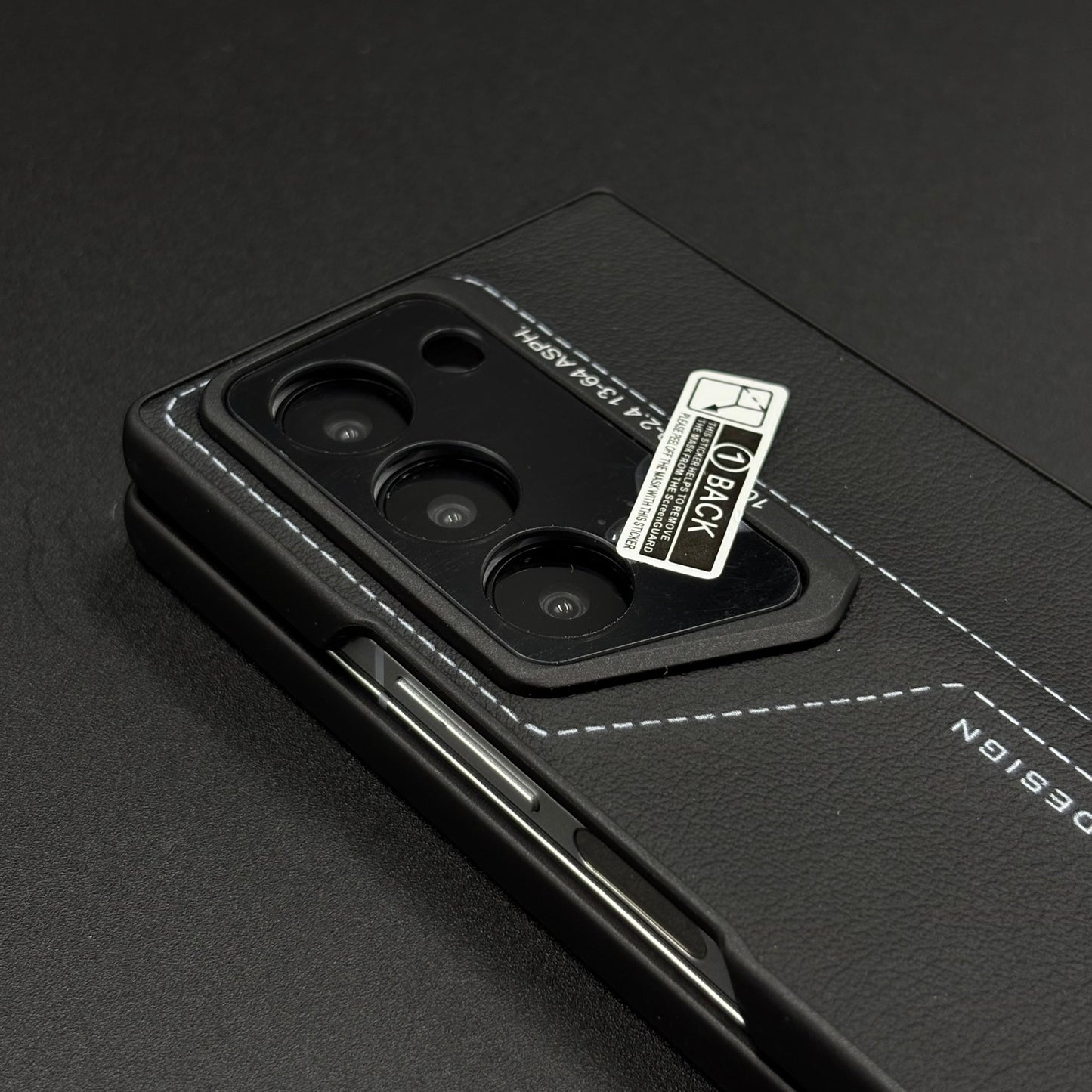 Luxury Stitched Leather Case for Samsung Galaxy Z Fold 6 | Front Screen Protector | Shockproof & Stylish