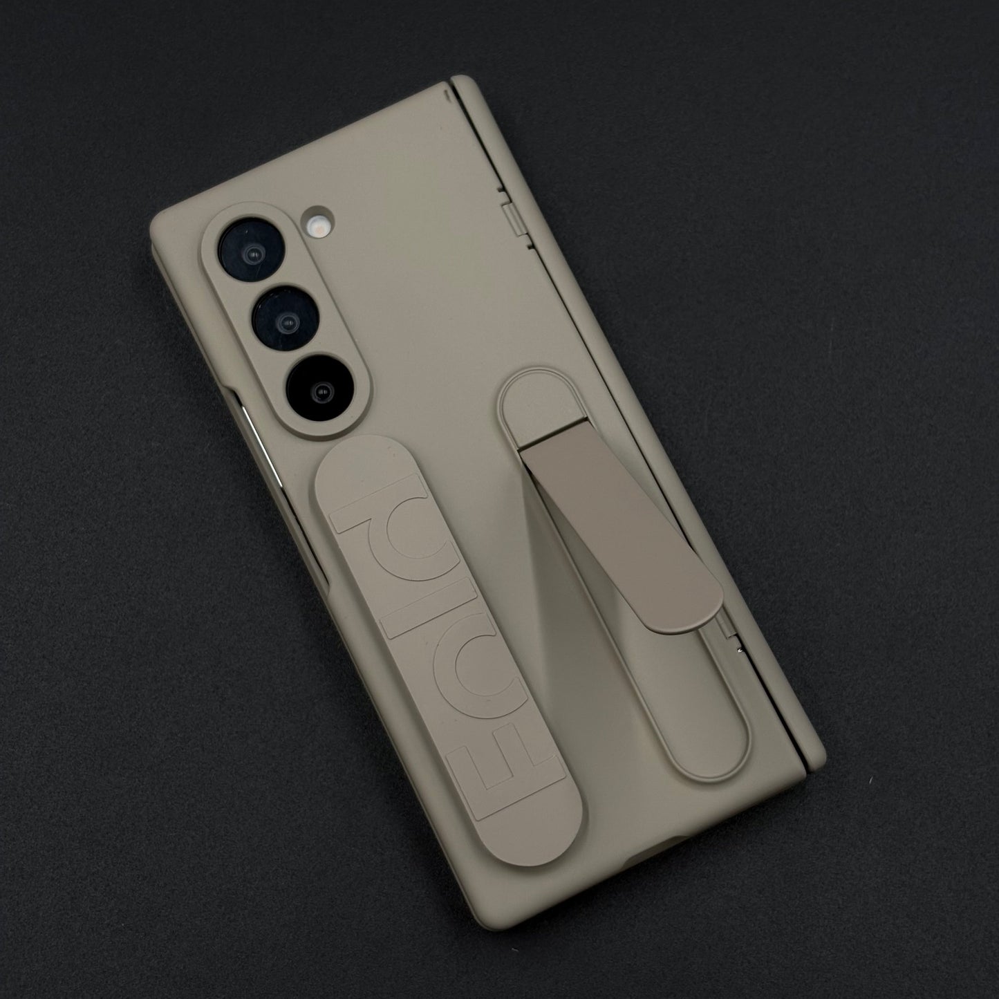 Smooth Silk Feel Silicone Case with Kickstand & Wristband for Samsung Galaxy Z Fold 6 | Front Screen Protector