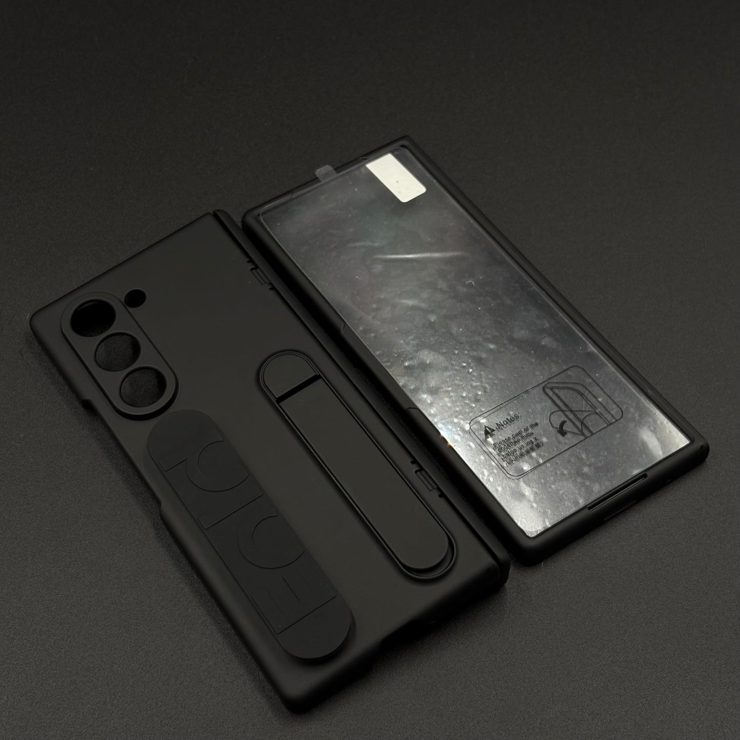Smooth Silk Feel Silicone Case with Kickstand & Wristband for Samsung Galaxy Z Fold 6 | Front Screen Protector