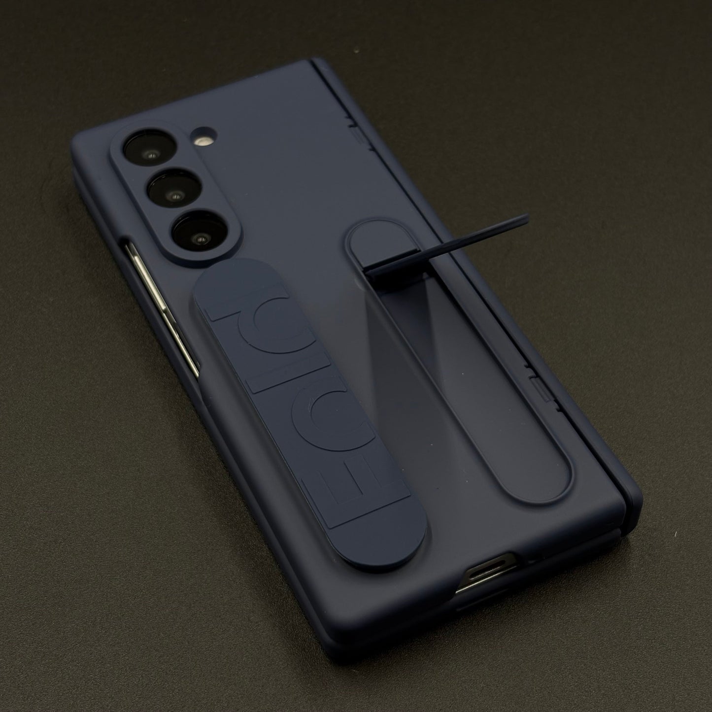 Smooth Silk Feel Silicone Case with Kickstand & Wristband for Samsung Galaxy Z Fold 6 | Front Screen Protector