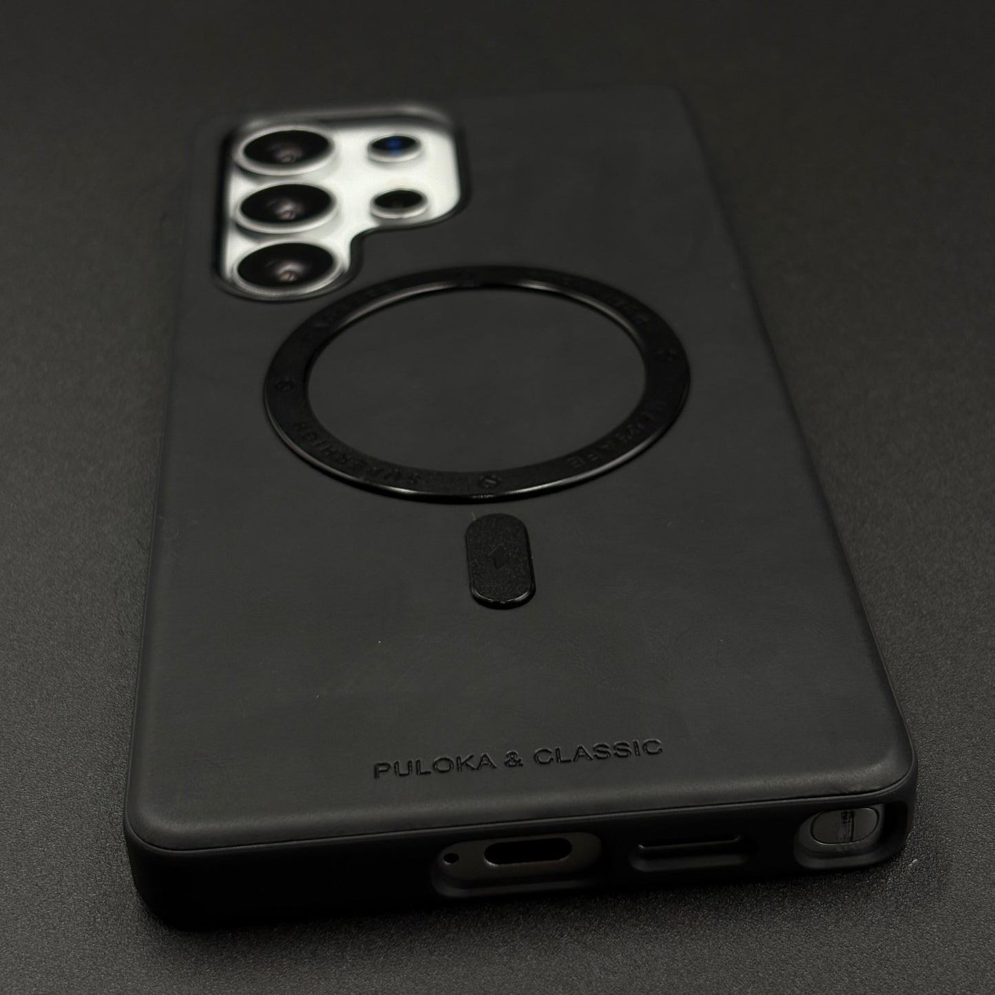 Luxury Leather MagSafe Case for Samsung Galaxy S25 Ultra | Premium Magnetic Charging Support