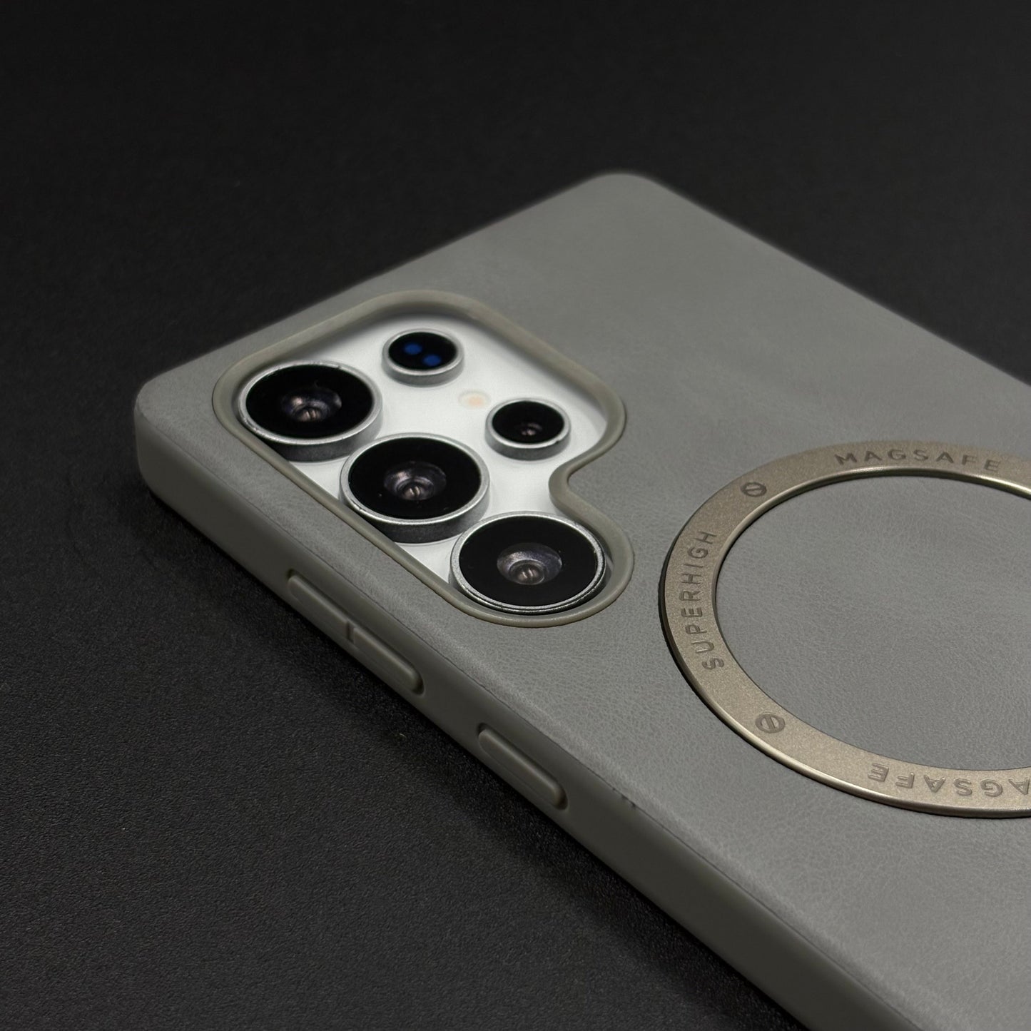 Luxury Leather MagSafe Case for Samsung Galaxy S25 Ultra | Premium Magnetic Charging Support