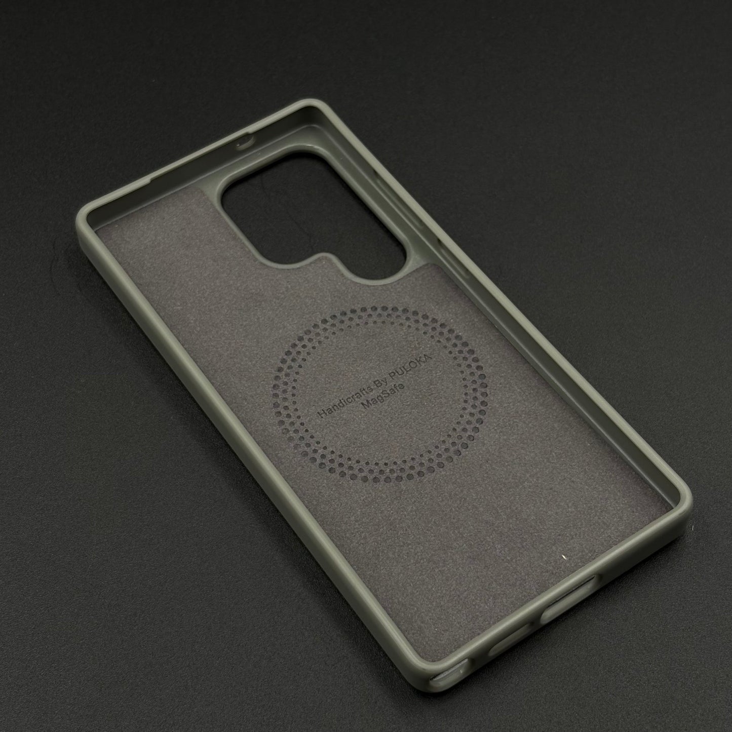 Luxury Leather MagSafe Case for Samsung Galaxy S25 Ultra | Premium Magnetic Charging Support