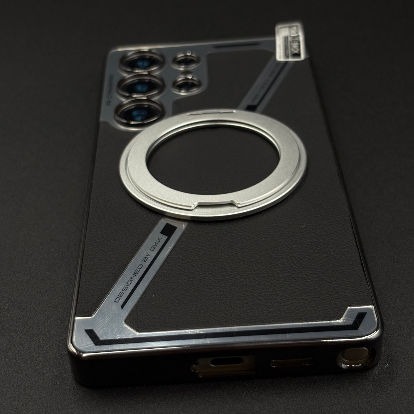 Detachable Metal Ring MagSafe Case for Samsung Galaxy S25 Ultra | Hybrid Armor Design with Magnetic Stand
