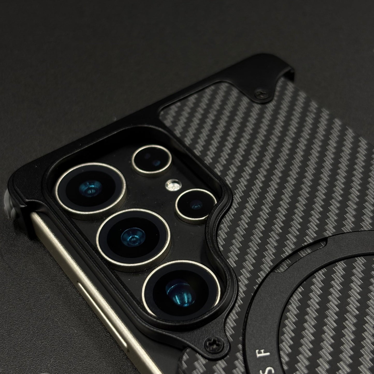 UltraLux Carbon Fibre & Metal MagSafe Case for Samsung Galaxy S24 Ultra | Crafted for Style & Strength