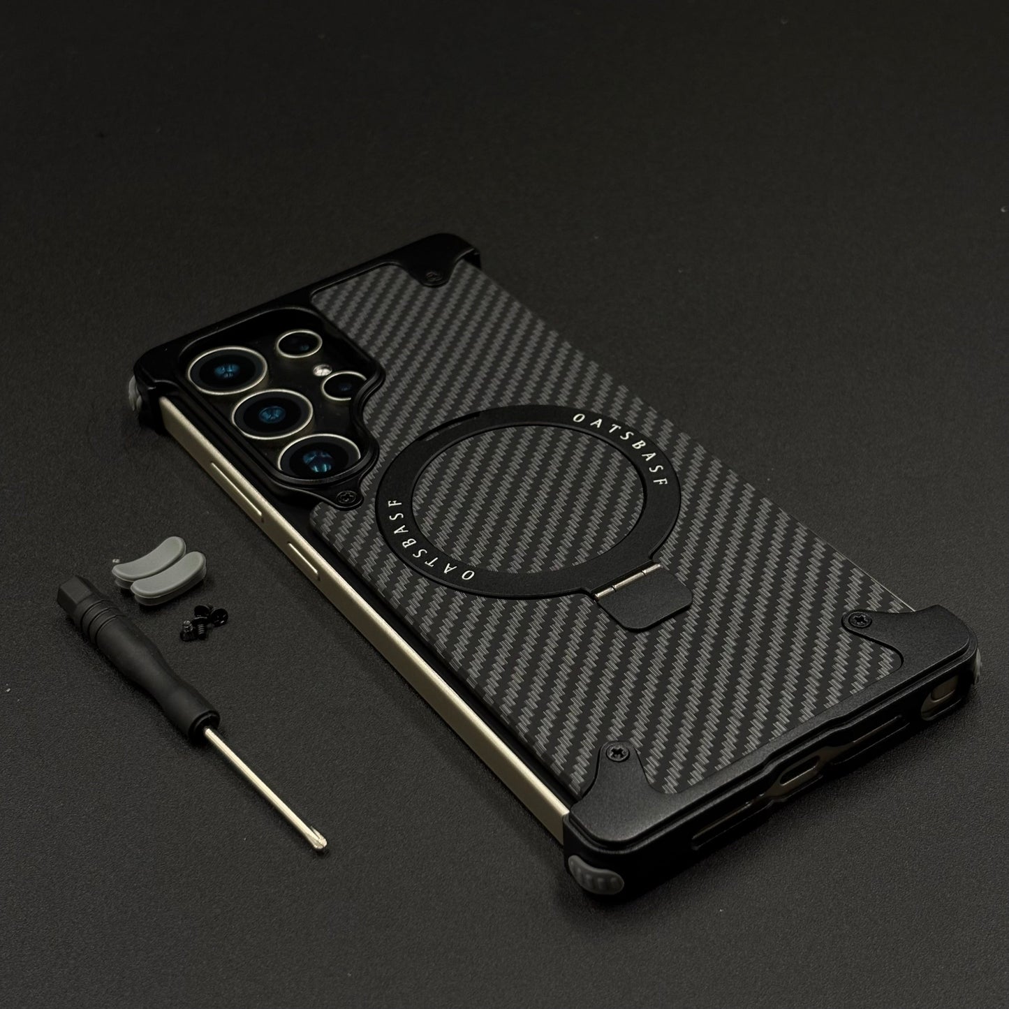 UltraLux Carbon Fibre & Metal MagSafe Case for Samsung Galaxy S24 Ultra | Crafted for Style & Strength