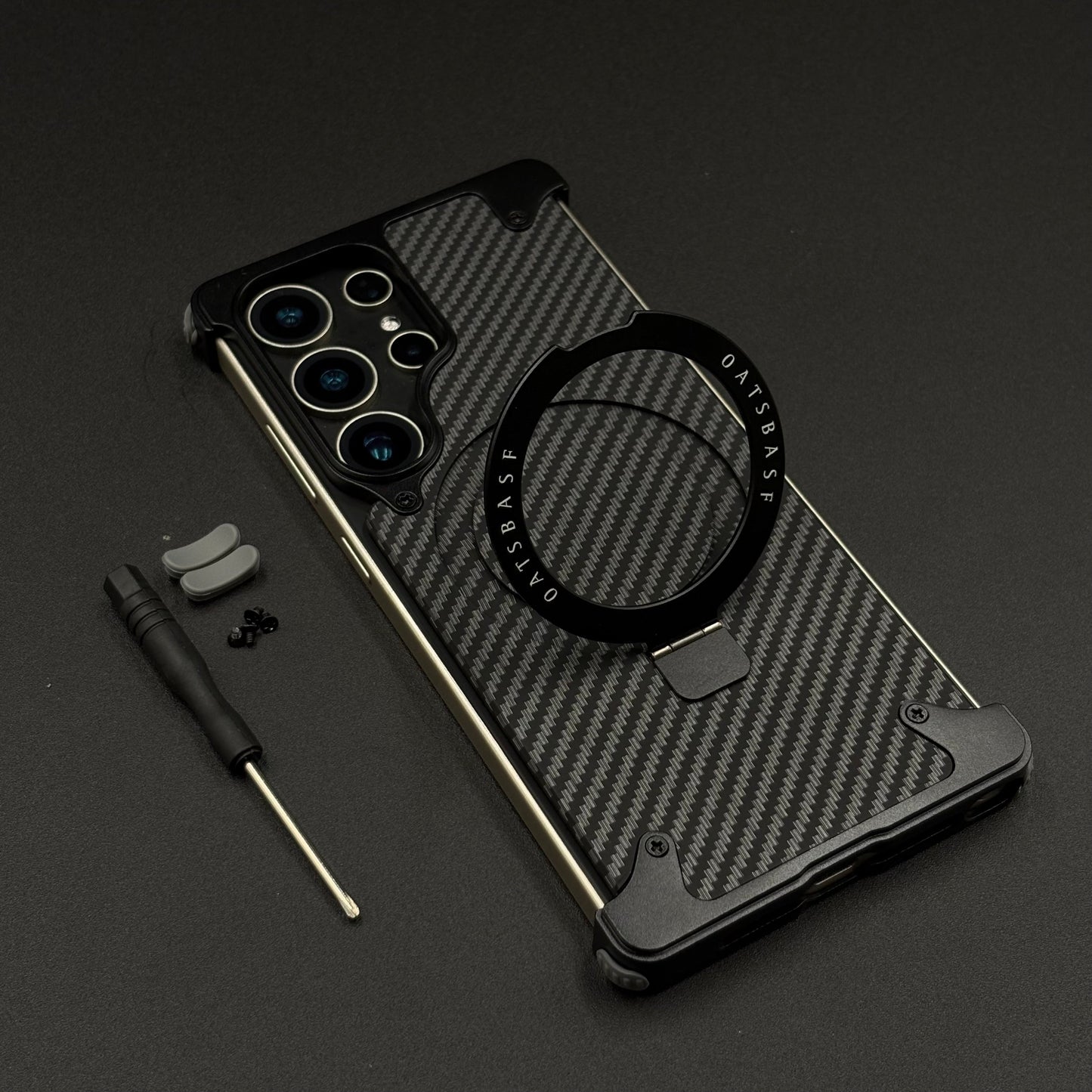 UltraLux Carbon Fibre & Metal MagSafe Case for Samsung Galaxy S24 Ultra | Crafted for Style & Strength