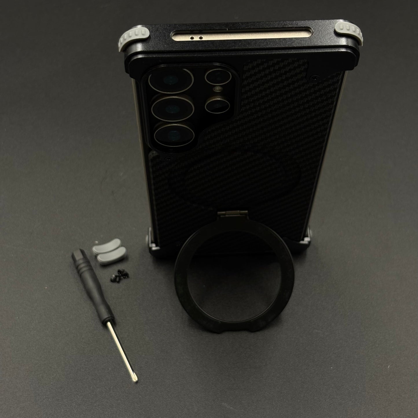 UltraLux Carbon Fibre & Metal MagSafe Case for Samsung Galaxy S24 Ultra | Crafted for Style & Strength
