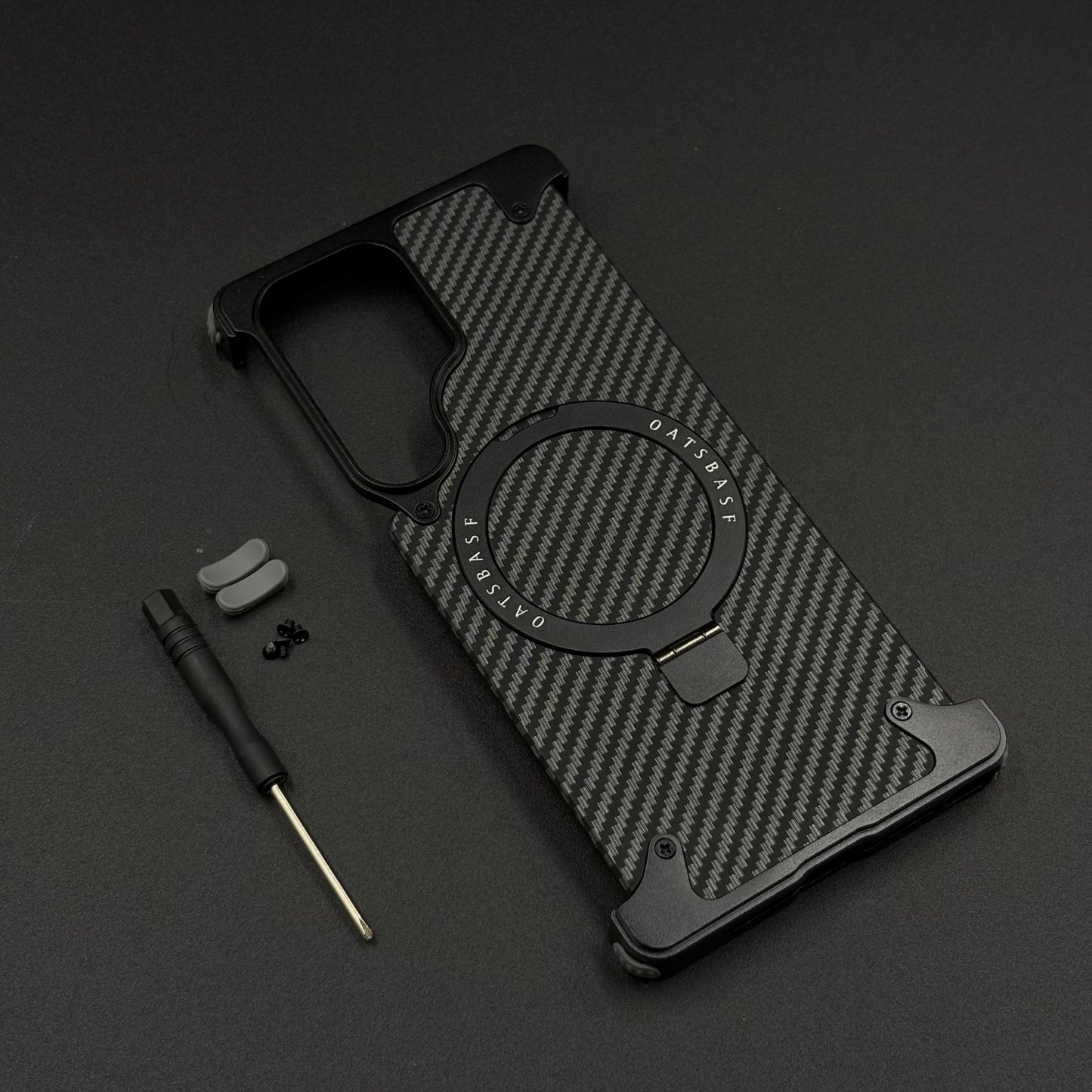 UltraLux Carbon Fibre & Metal MagSafe Case for Samsung Galaxy S24 Ultra | Crafted for Style & Strength