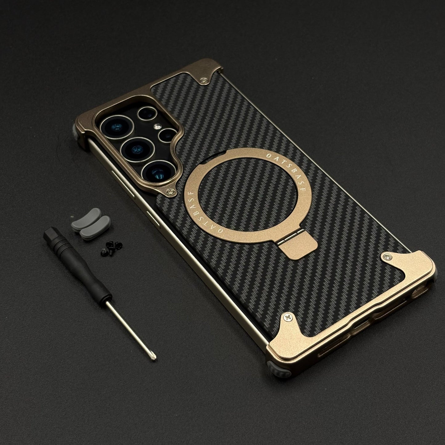 UltraLux Carbon Fibre & Metal MagSafe Case for Samsung Galaxy S24 Ultra | Crafted for Style & Strength