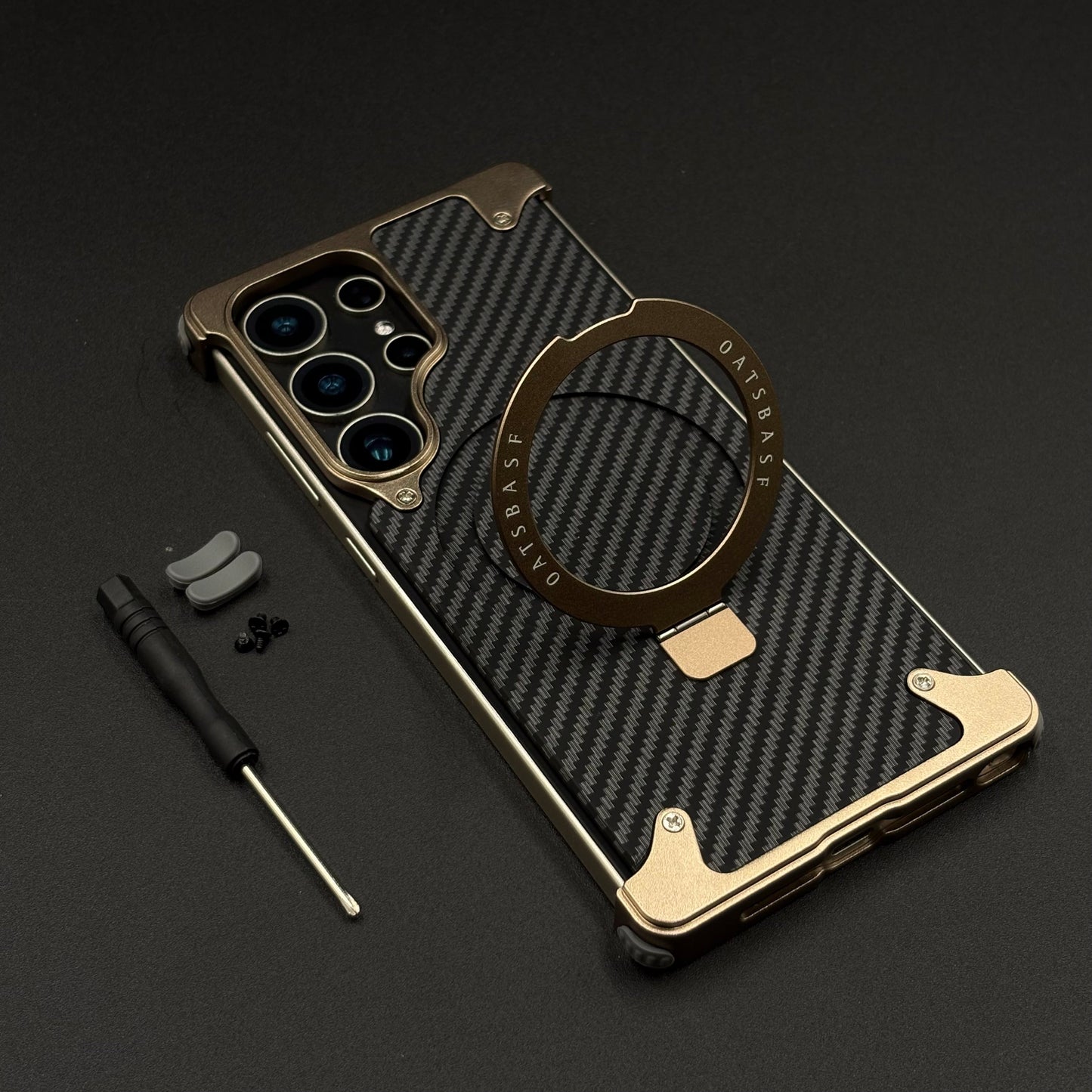UltraLux Carbon Fibre & Metal MagSafe Case for Samsung Galaxy S24 Ultra | Crafted for Style & Strength