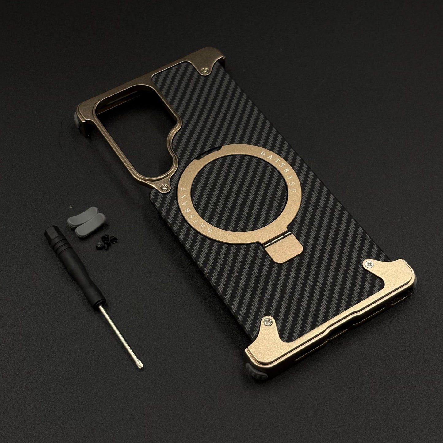 UltraLux Carbon Fibre & Metal MagSafe Case for Samsung Galaxy S24 Ultra | Crafted for Style & Strength
