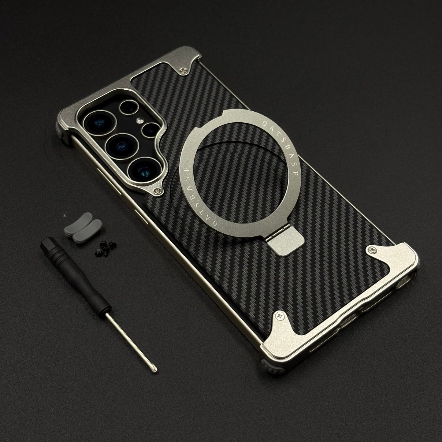 UltraLux Carbon Fibre & Metal MagSafe Case for Samsung Galaxy S24 Ultra | Crafted for Style & Strength