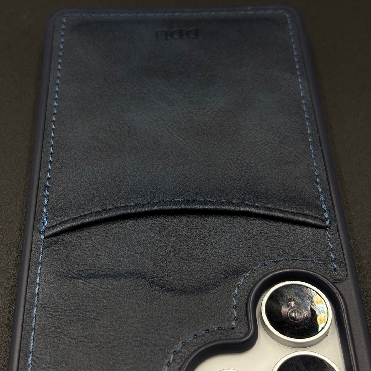 Premium PU Leather Stitch Phone Case for Samsung Galaxy S24 Ultra | Slim Fit with a Wallet/Card Holder