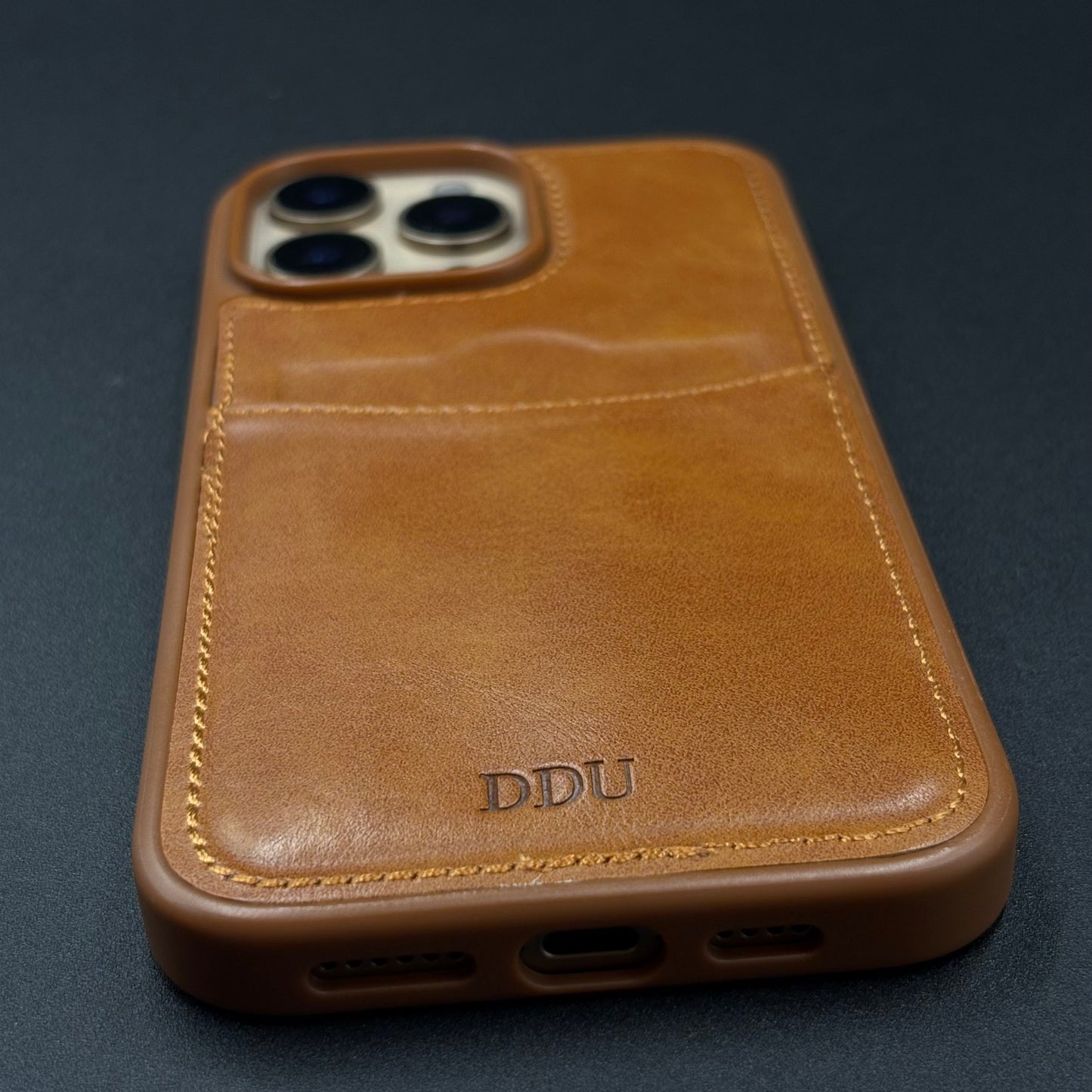 Premium PU Leather Stitch Phone Case for iPhone Series | Slim Fit Case with a Wallet/Card Holder