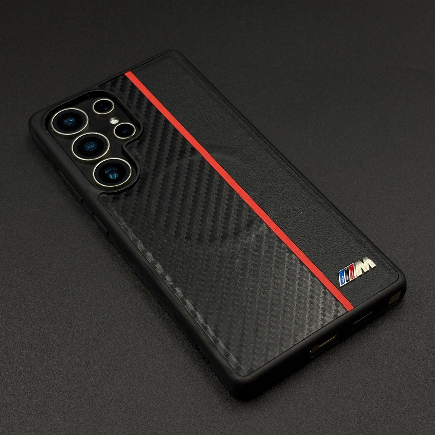 Performance M Series Phone Case for Samsung Galaxy S25 Ultra | Dual Shade Carbon Fiber | MagSafe Compatible | Embossed Logo