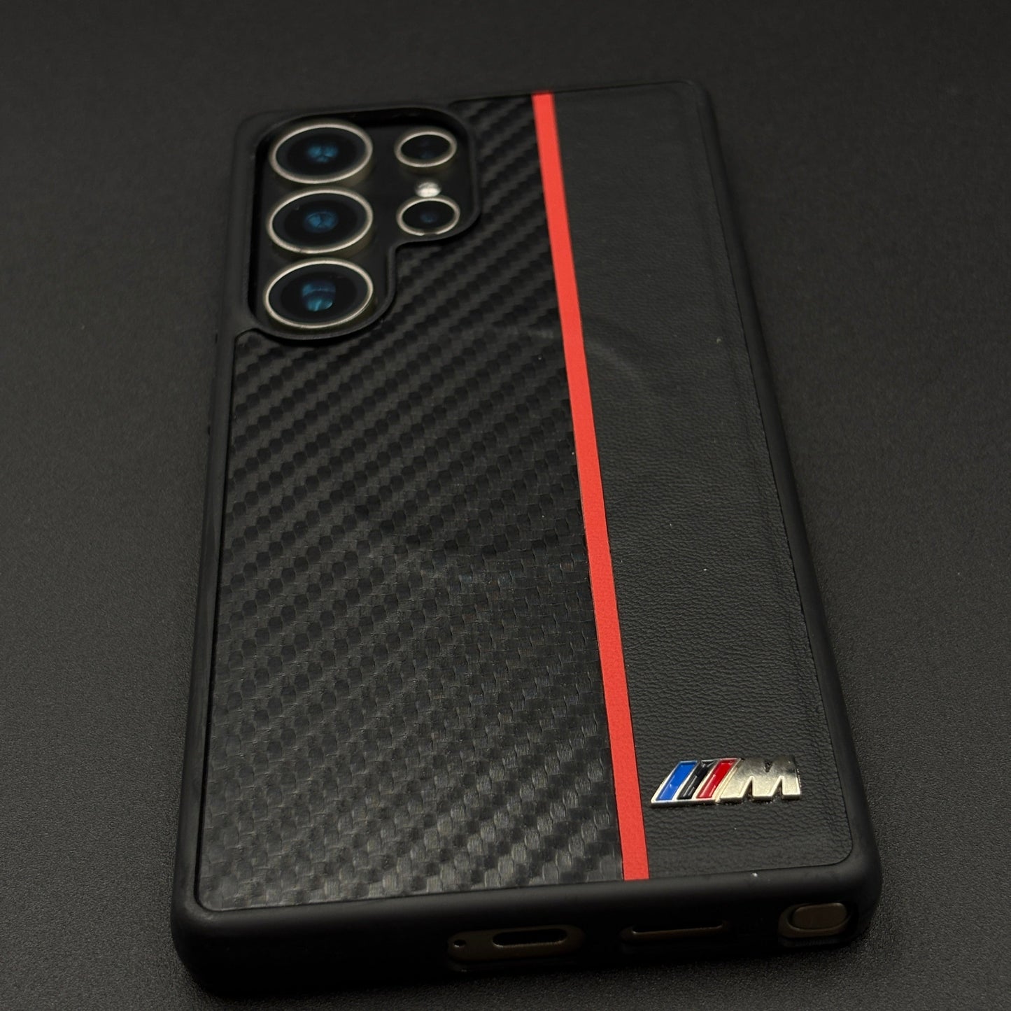 Performance M Series Phone Case for Samsung Galaxy S25 Ultra | Dual Shade Carbon Fiber | MagSafe Compatible | Embossed Logo