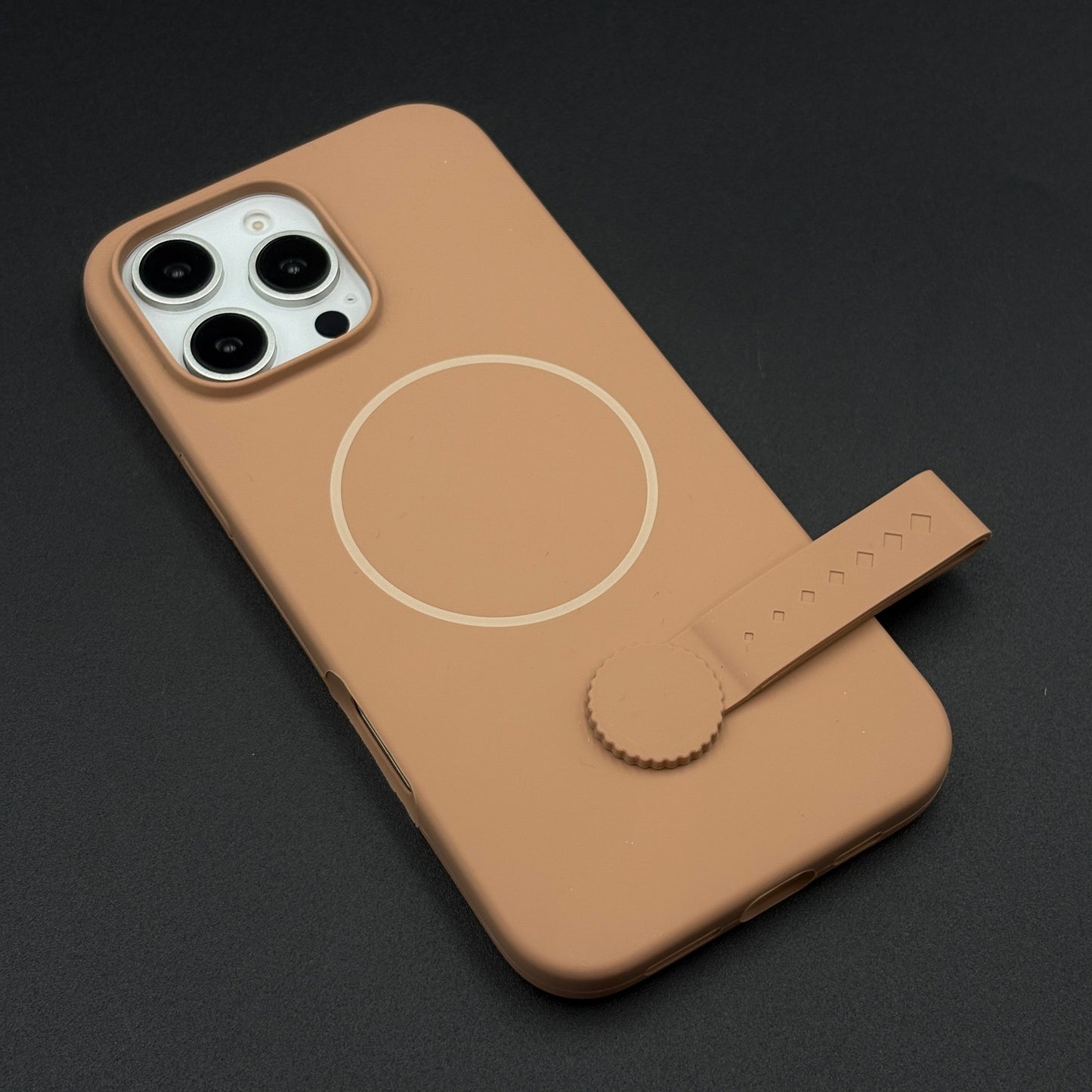 Liquid Silicone Wristband Case for iPhone | Silk Feel Touch Grip | Built-In Strap | MagSafe Compatible