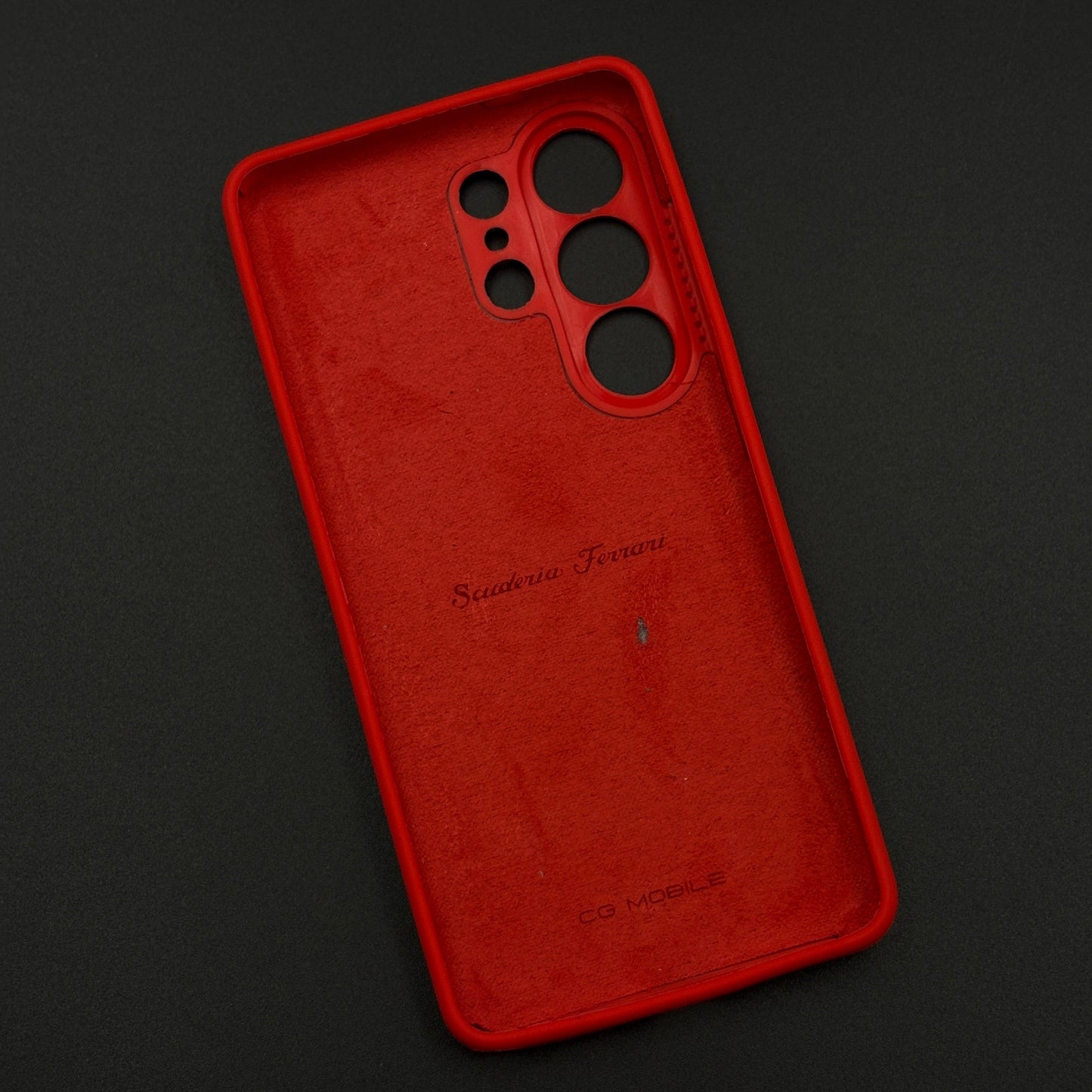 FR Horse Silhouette Red Silk Feel Silicone Case for Samsung Galaxy S26 Ultra