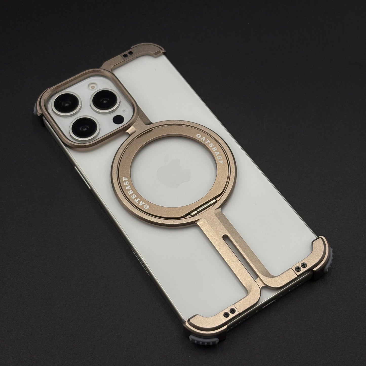Next-Gen Metal Frame iPhone Case | Luxury Aluminum Rotating Stand | MagSafe Support