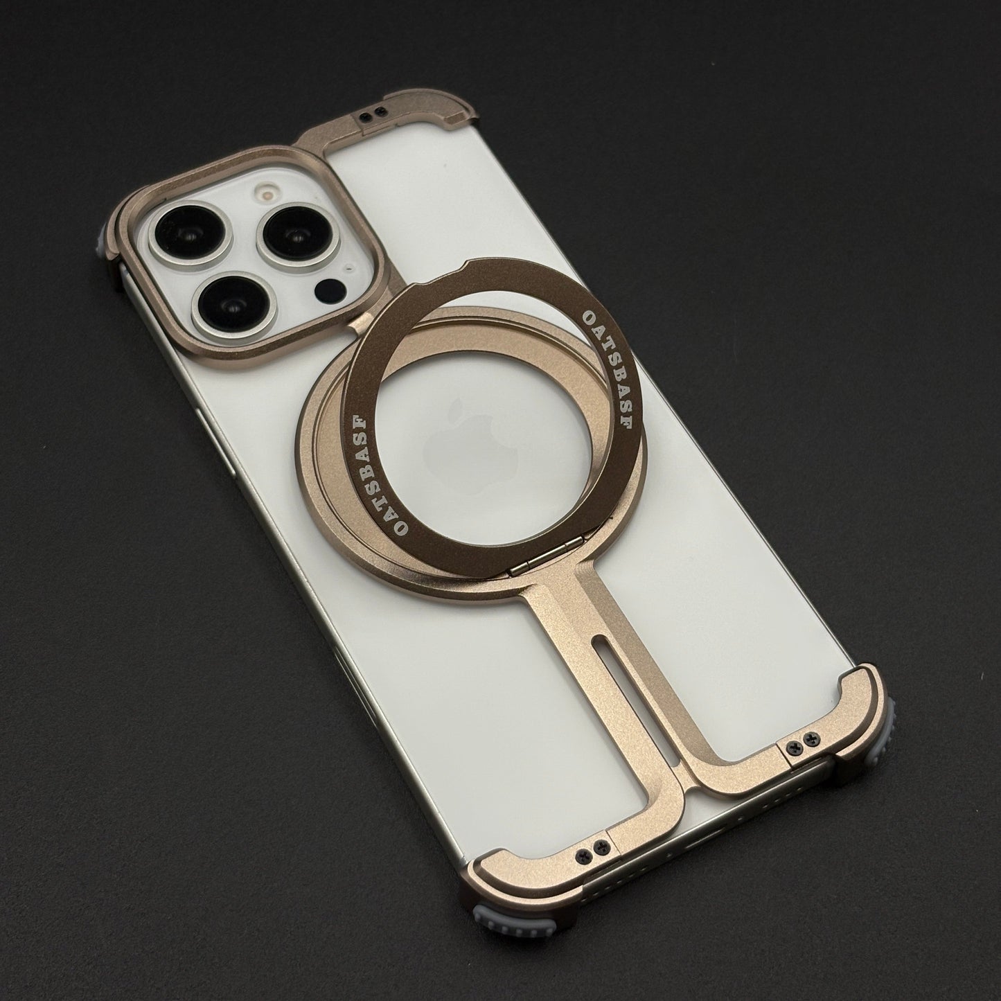 Next-Gen Metal Frame iPhone Case | Luxury Aluminum Rotating Stand | MagSafe Support