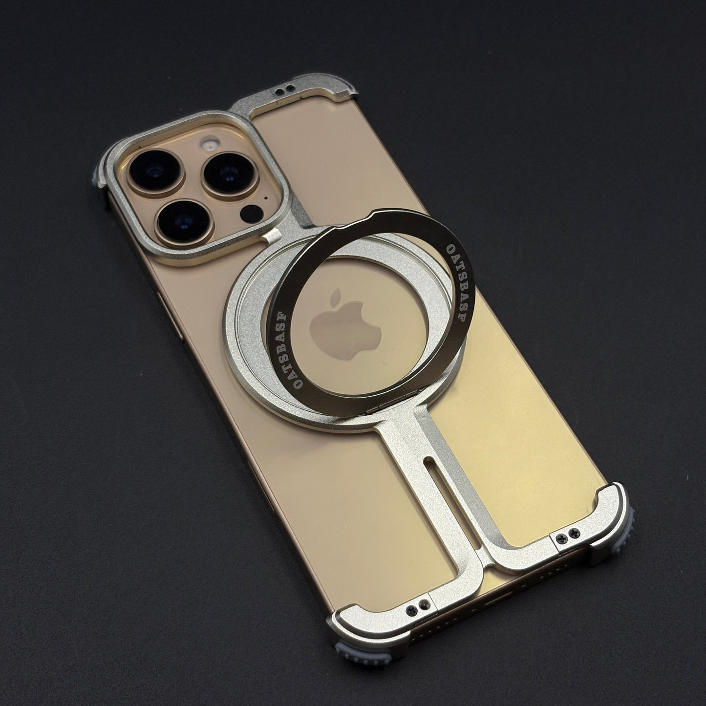 Next-Gen Metal Frame iPhone Case | Luxury Aluminum Rotating Stand | MagSafe Support