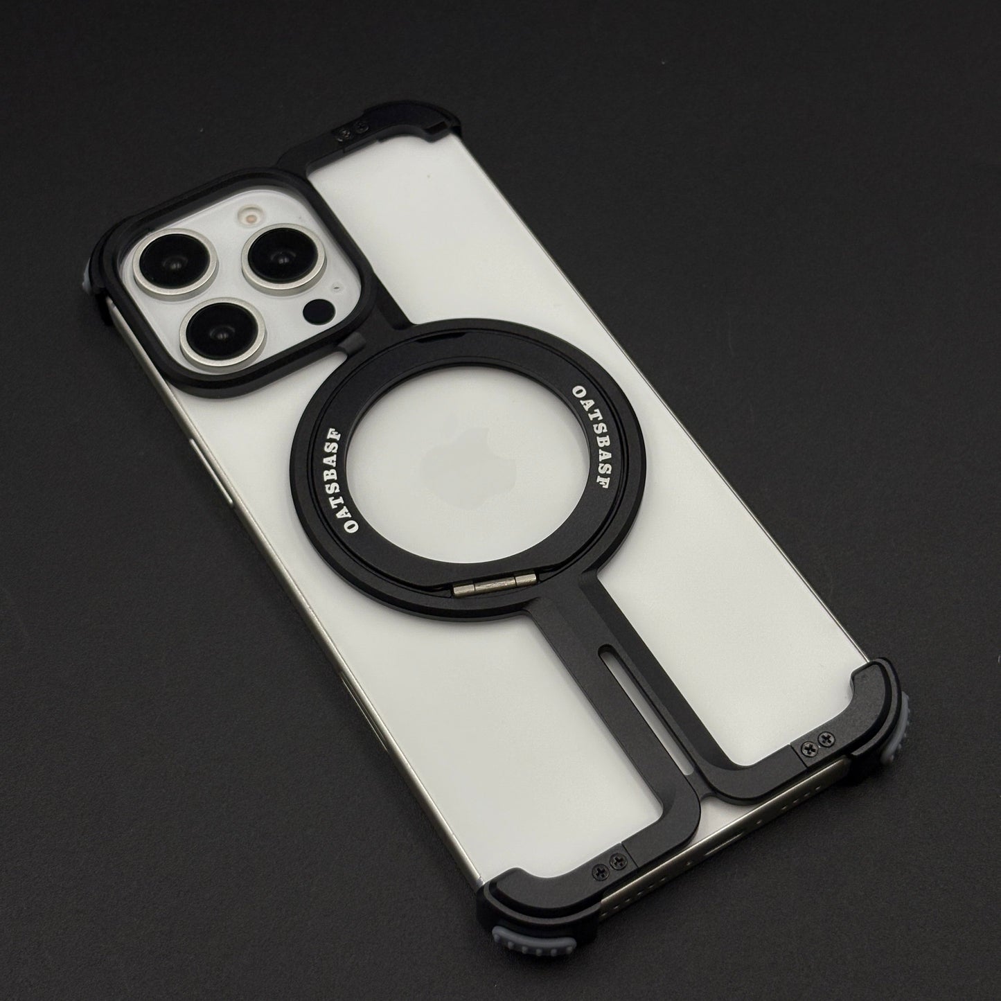 Next-Gen Metal Frame iPhone Case | Luxury Aluminum Rotating Stand | MagSafe Support