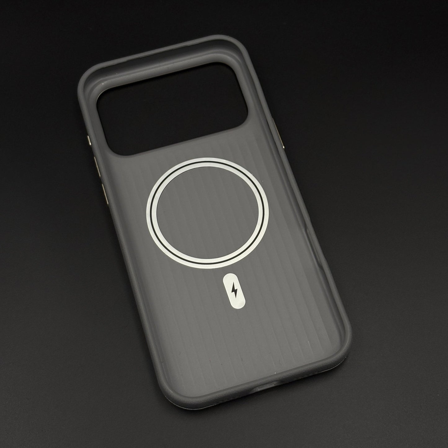 Striped Grip Hidden MagSafe Leather Case for iPhone 17 Series | Premium Camera Frame Back Cover