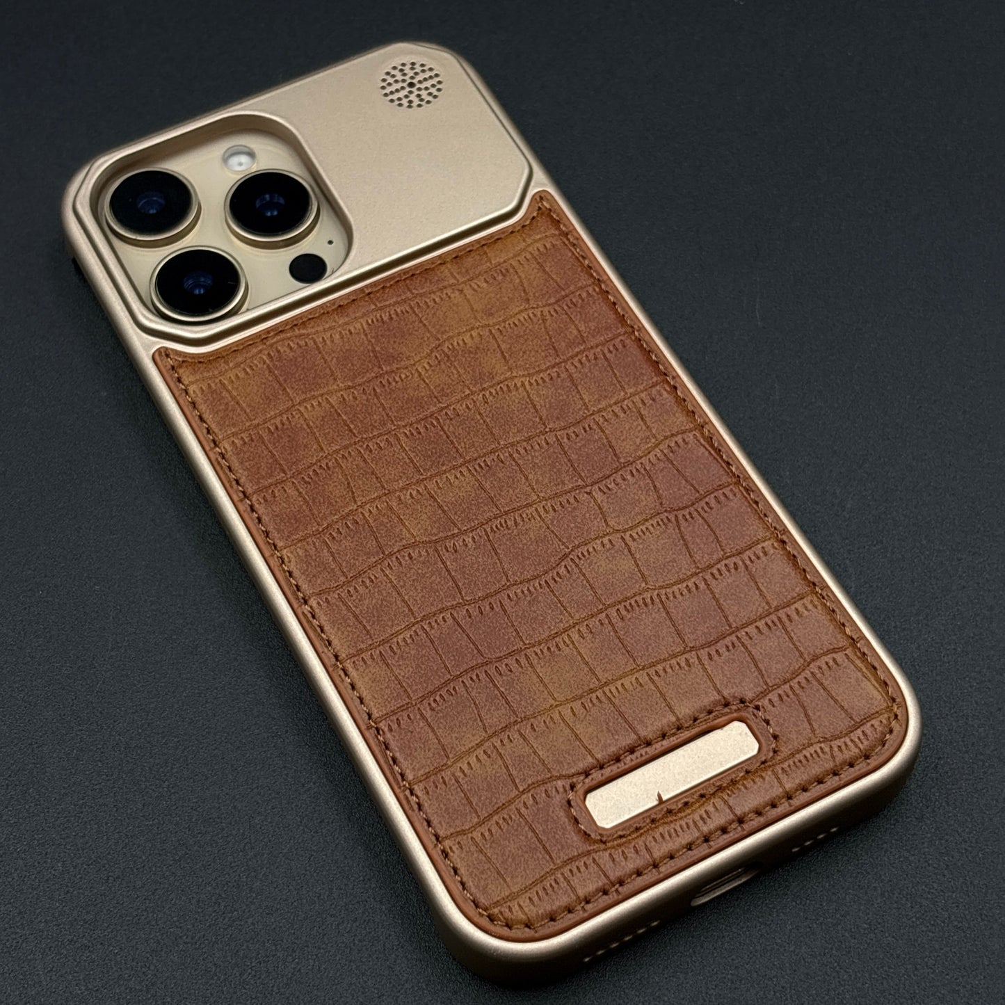 Croc Pattern Phone Case for iPhone Series | Aeroflex Borderless Frame | Real Feel Leather | MagSafe Compatible