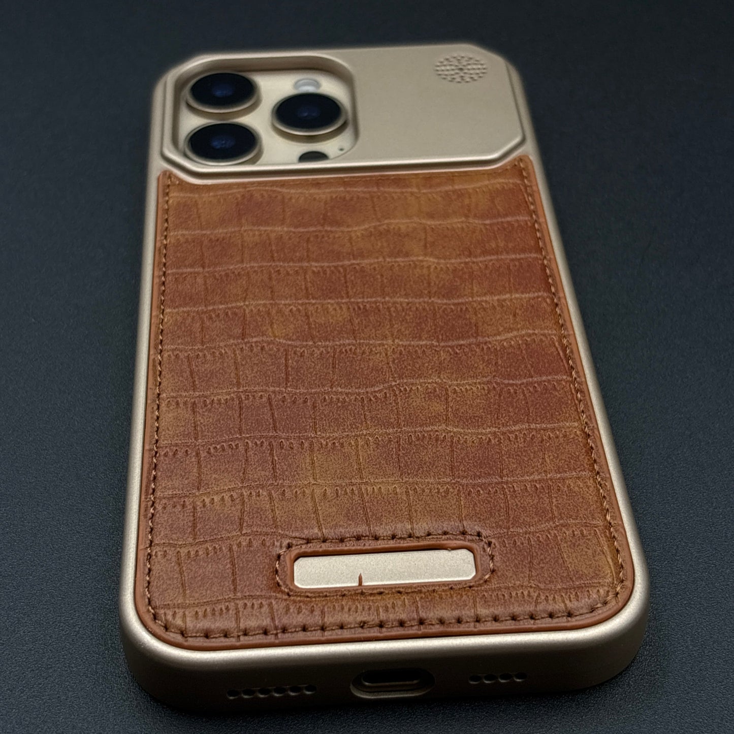 Croc Pattern Phone Case for iPhone Series | Aeroflex Borderless Frame | Real Feel Leather | MagSafe Compatible