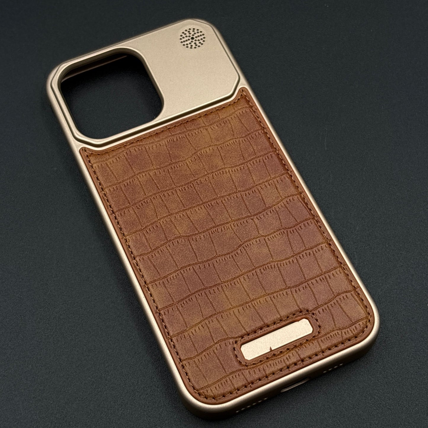 Croc Pattern Phone Case for iPhone Series | Aeroflex Borderless Frame | Real Feel Leather | MagSafe Compatible