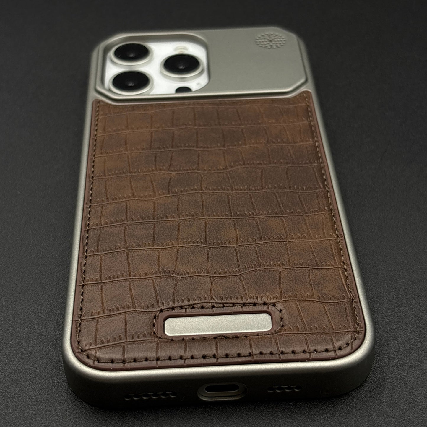 Croc Pattern Phone Case for iPhone Series | Aeroflex Borderless Frame | Real Feel Leather | MagSafe Compatible