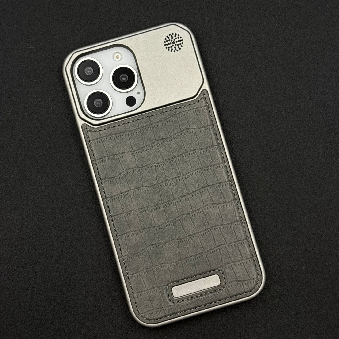 Croc Pattern Phone Case for iPhone Series | Aeroflex Borderless Frame | Real Feel Leather | MagSafe Compatible