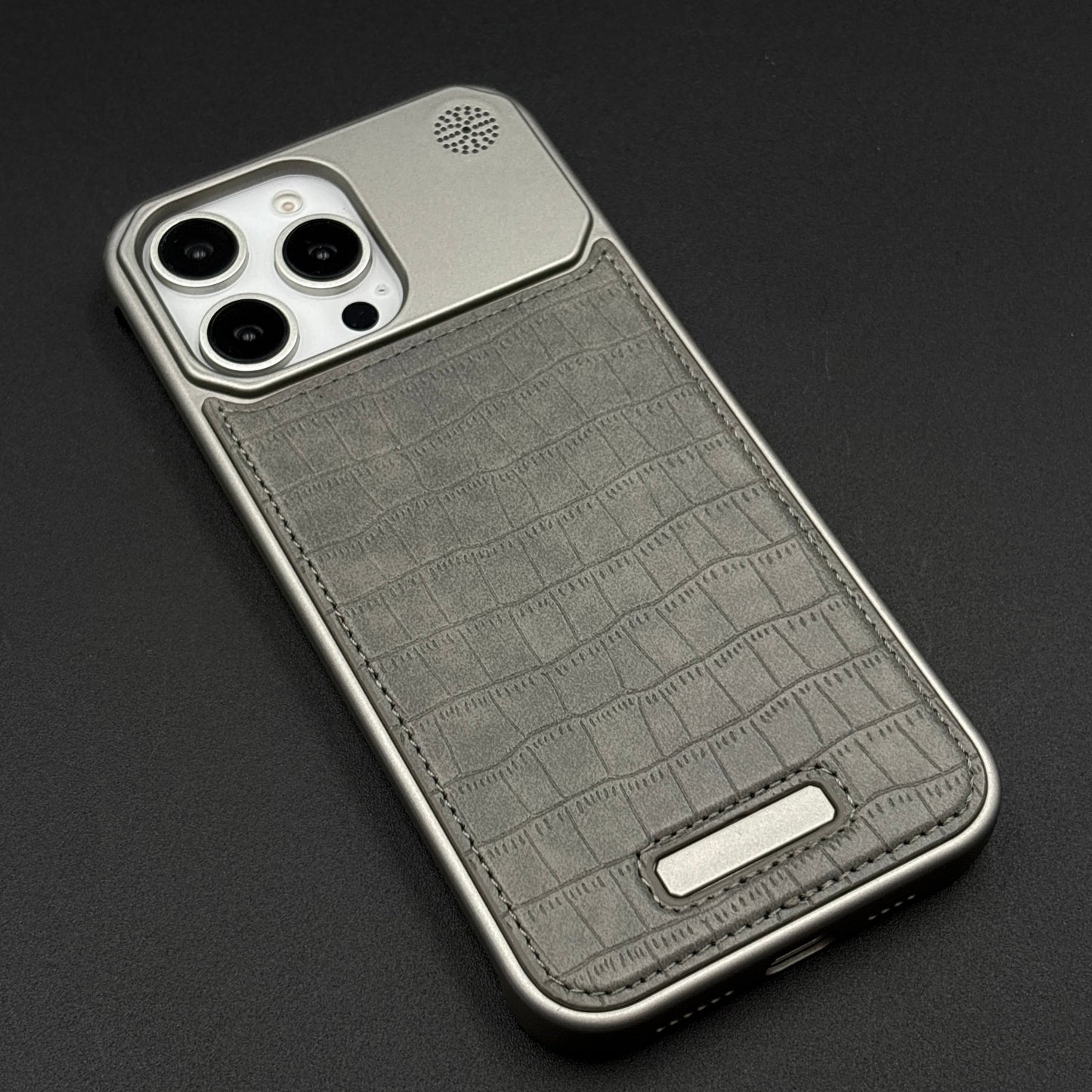 Croc Pattern Phone Case for iPhone Series | Aeroflex Borderless Frame | Real Feel Leather | MagSafe Compatible