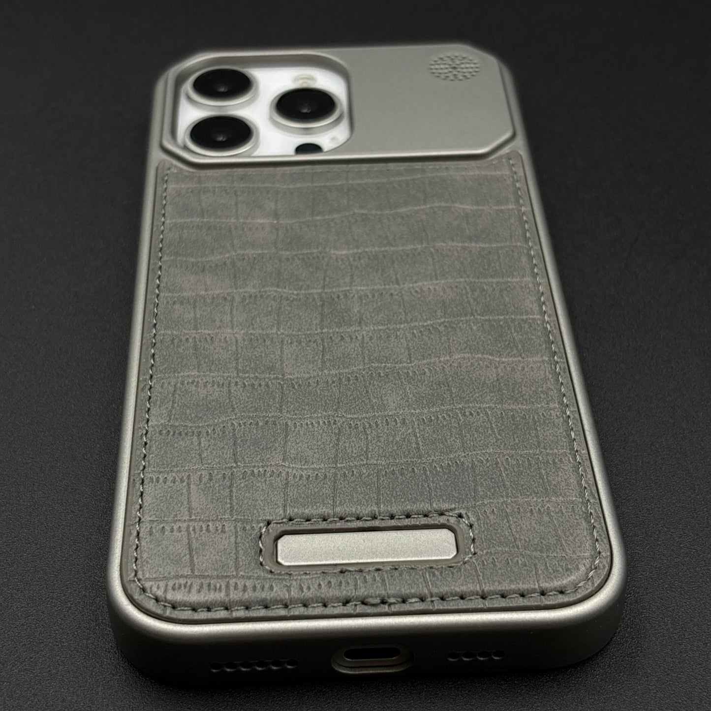 Croc Pattern Phone Case for iPhone Series | Aeroflex Borderless Frame | Real Feel Leather | MagSafe Compatible