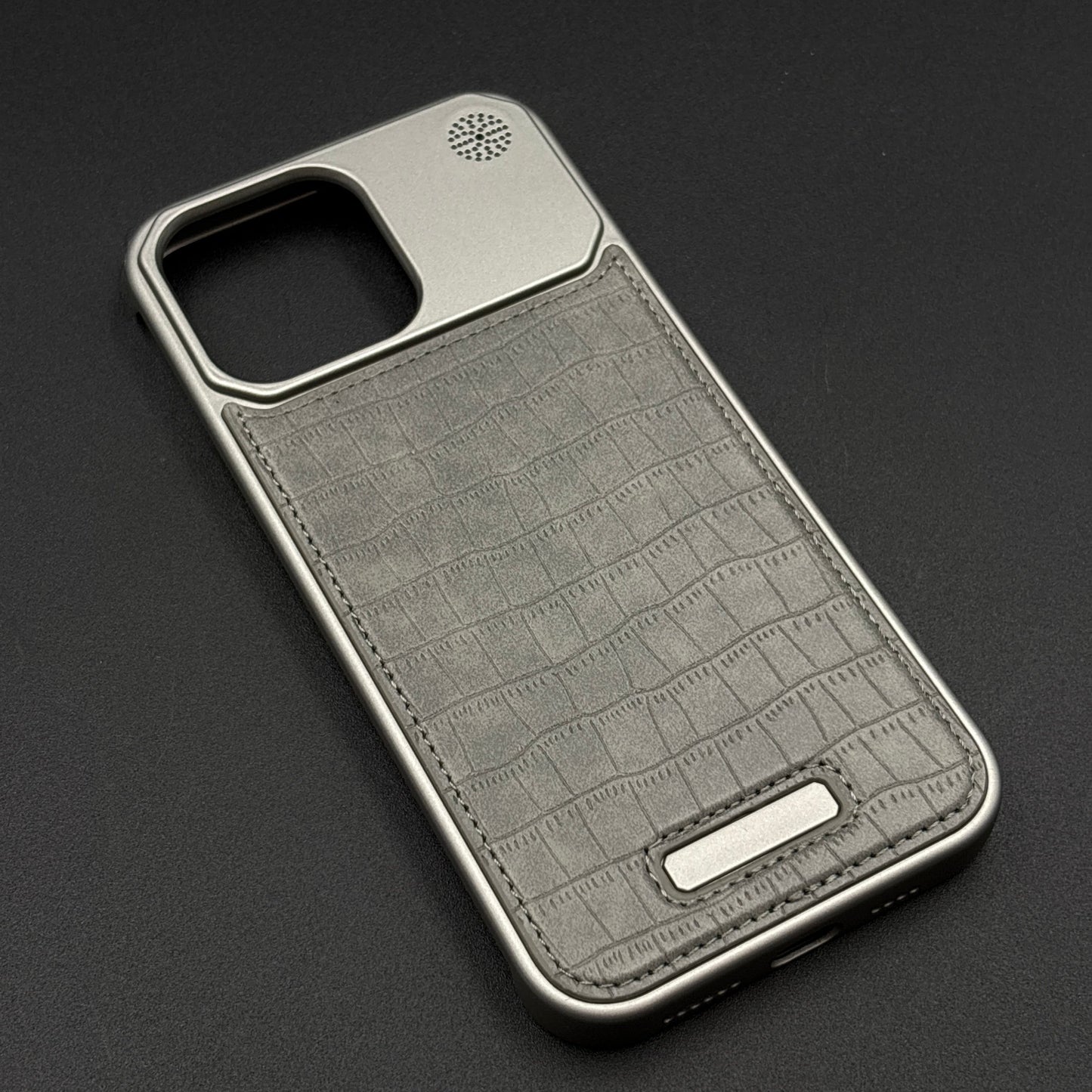 Croc Pattern Phone Case for iPhone Series | Aeroflex Borderless Frame | Real Feel Leather | MagSafe Compatible