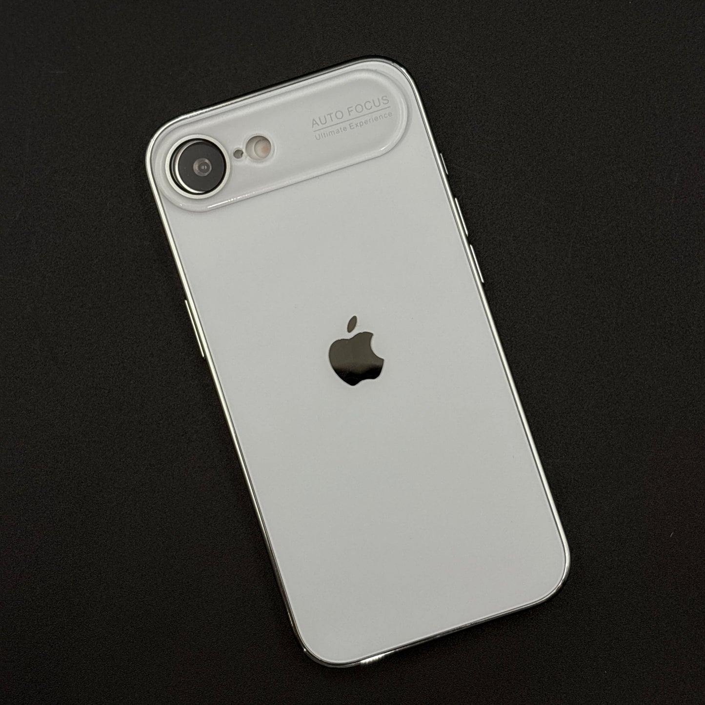iPhone 16E Luxury Backplane Glass Chromatic Lens Shield Case Cover