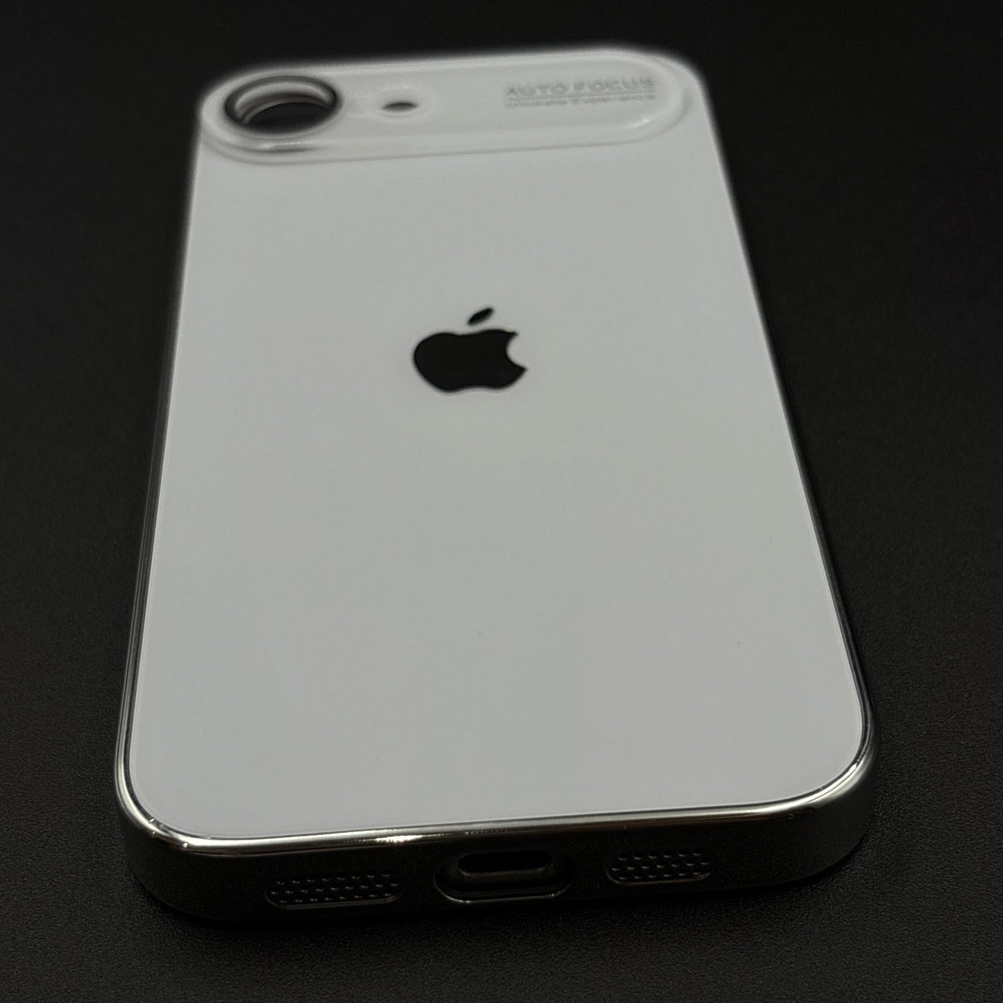 iPhone 16E Luxury Backplane Glass Chromatic Lens Shield Case Cover