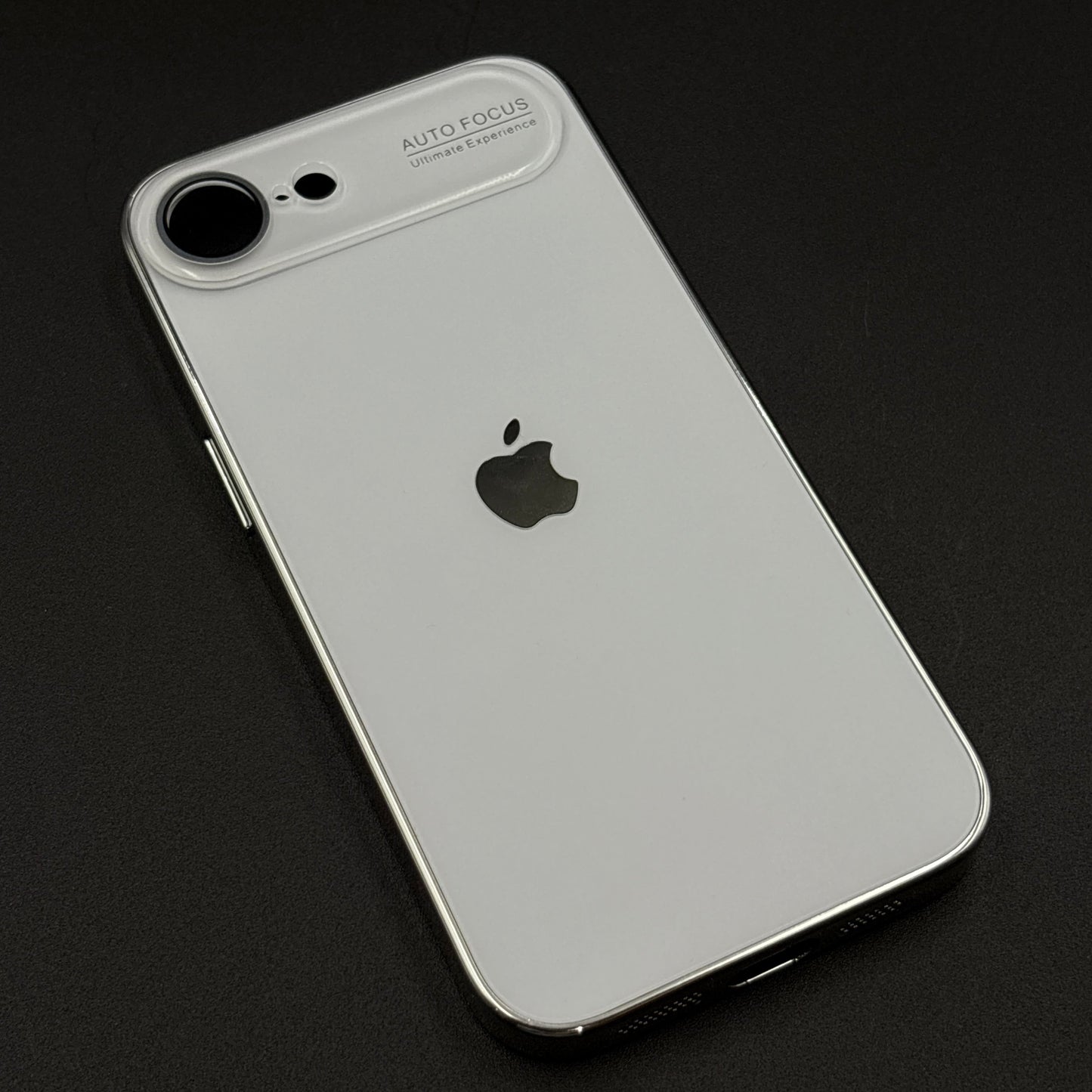 iPhone 16E Luxury Backplane Glass Chromatic Lens Shield Case Cover