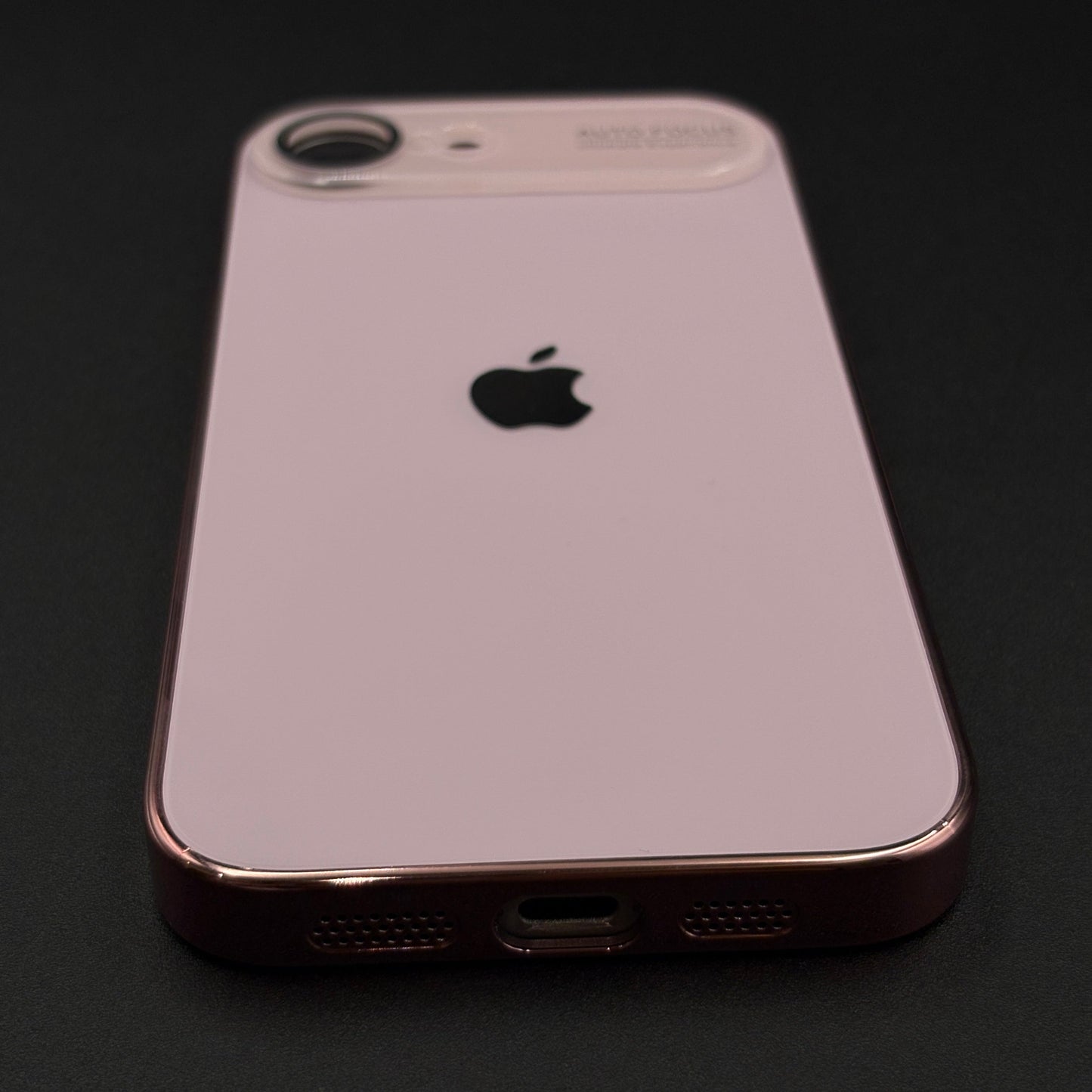 iPhone 16E Luxury Backplane Glass Chromatic Lens Shield Case Cover