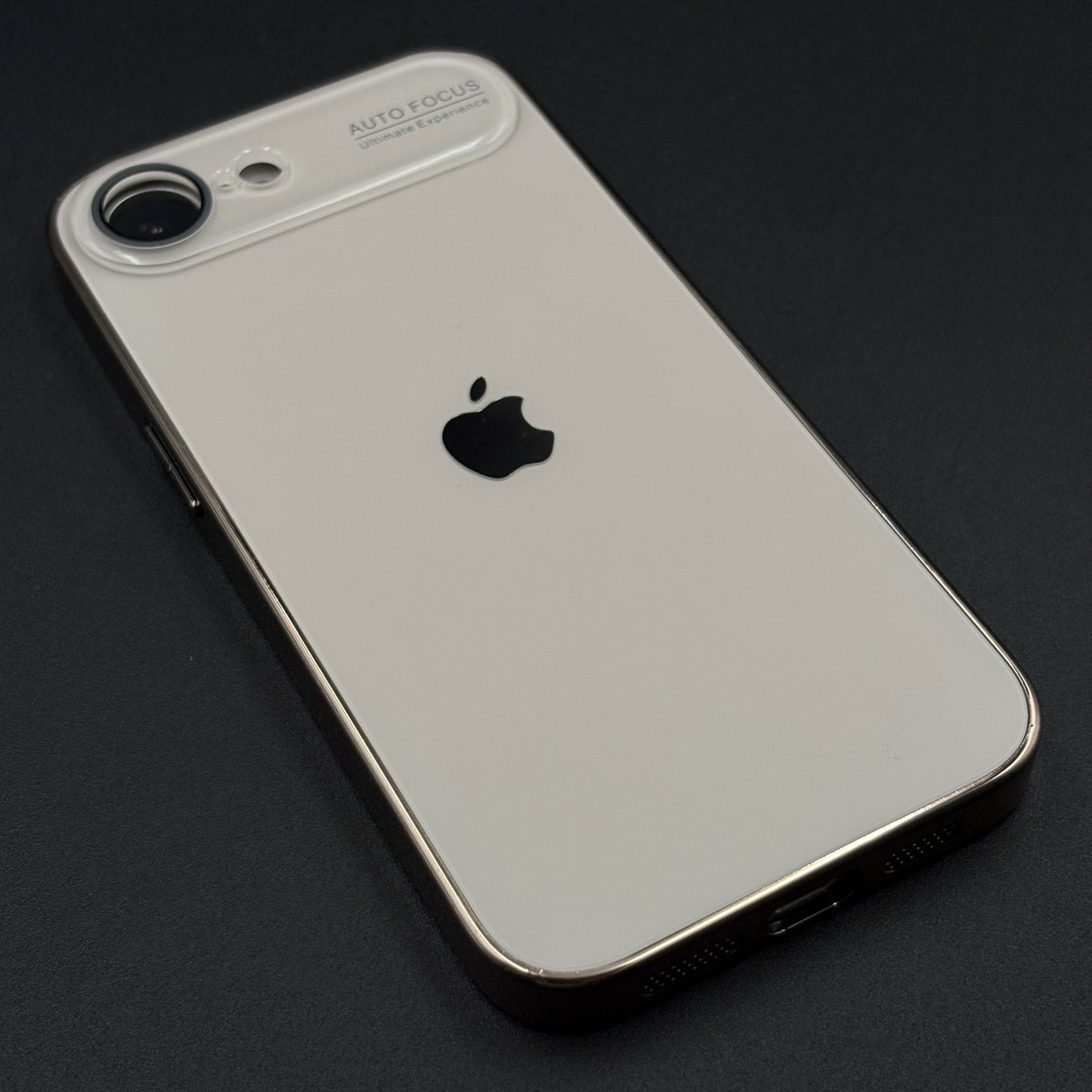 iPhone 16E Luxury Backplane Glass Chromatic Lens Shield Case Cover