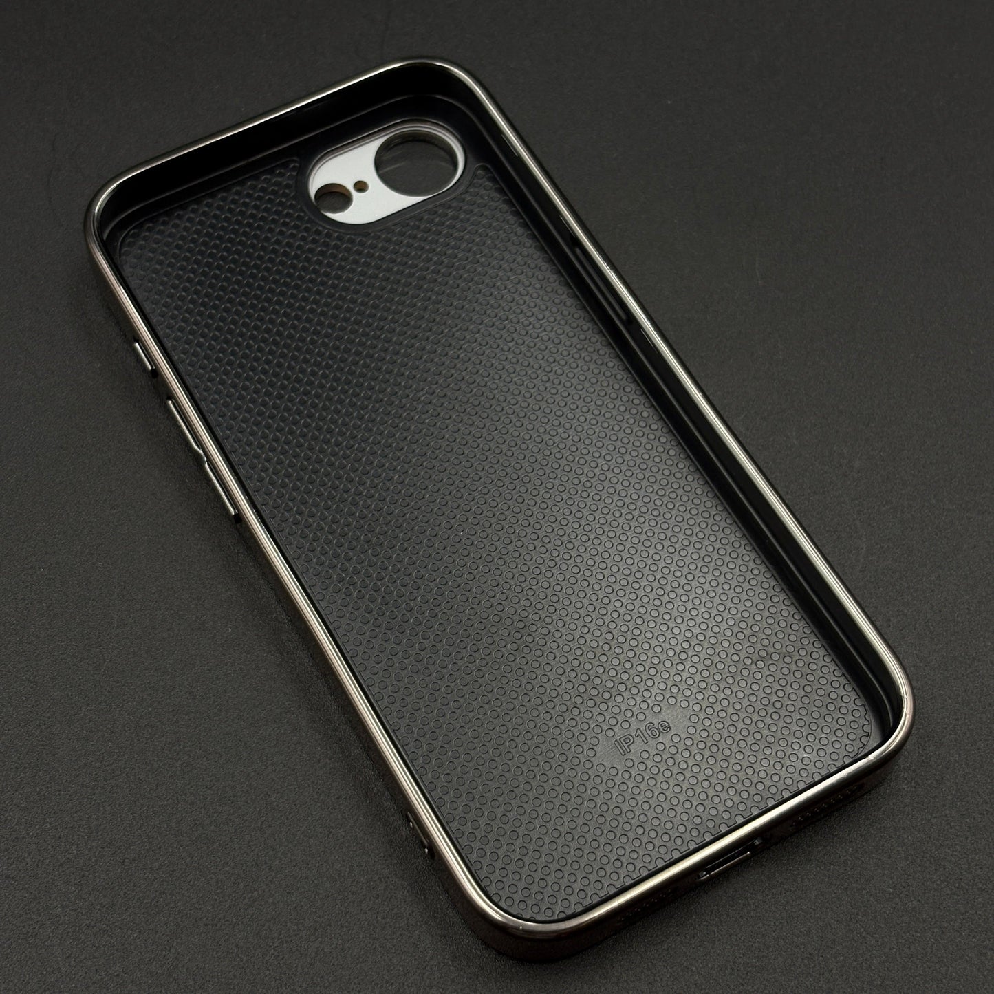 iPhone 16E Luxury Backplane Glass Chromatic Lens Shield Case Cover