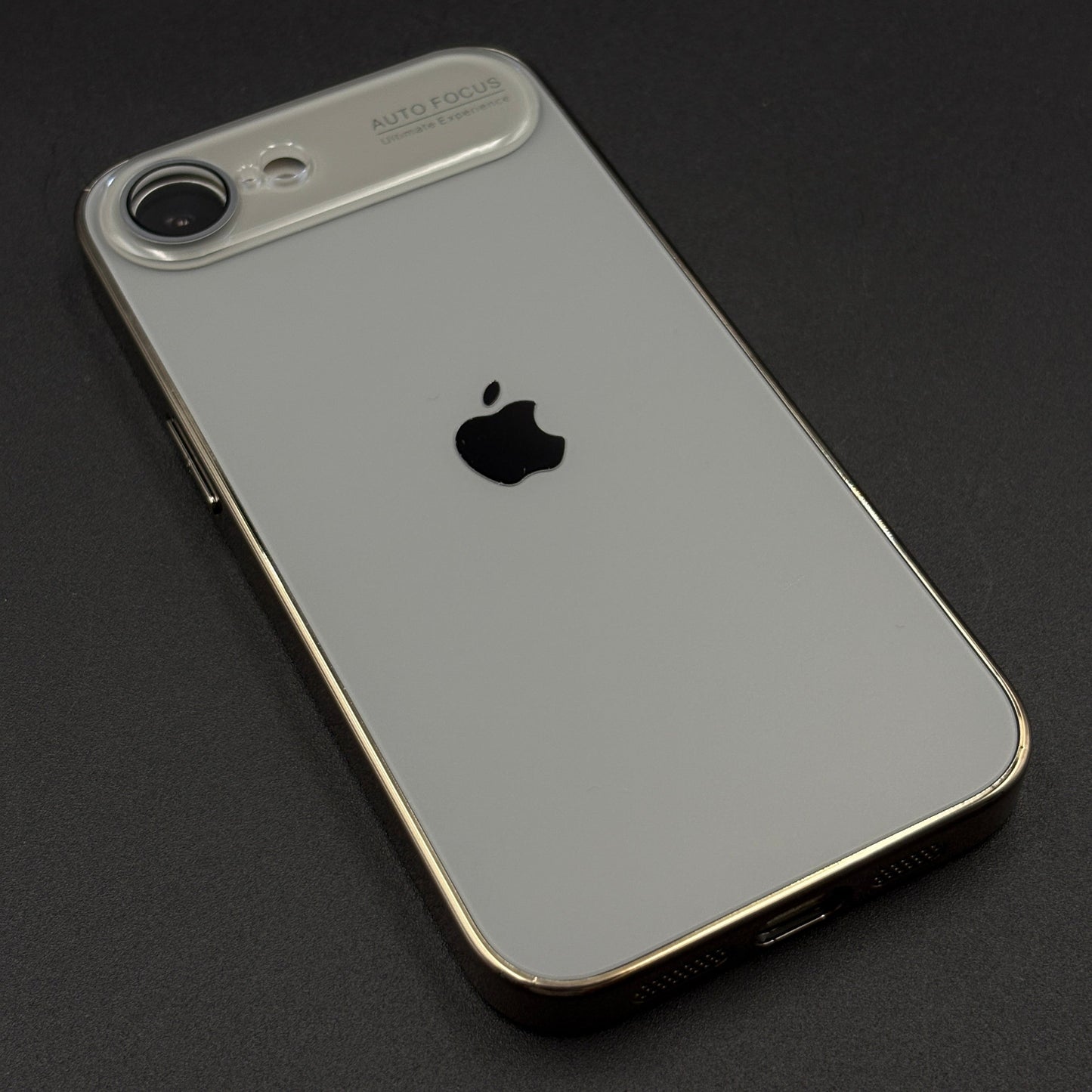 iPhone 16E Luxury Backplane Glass Chromatic Lens Shield Case Cover
