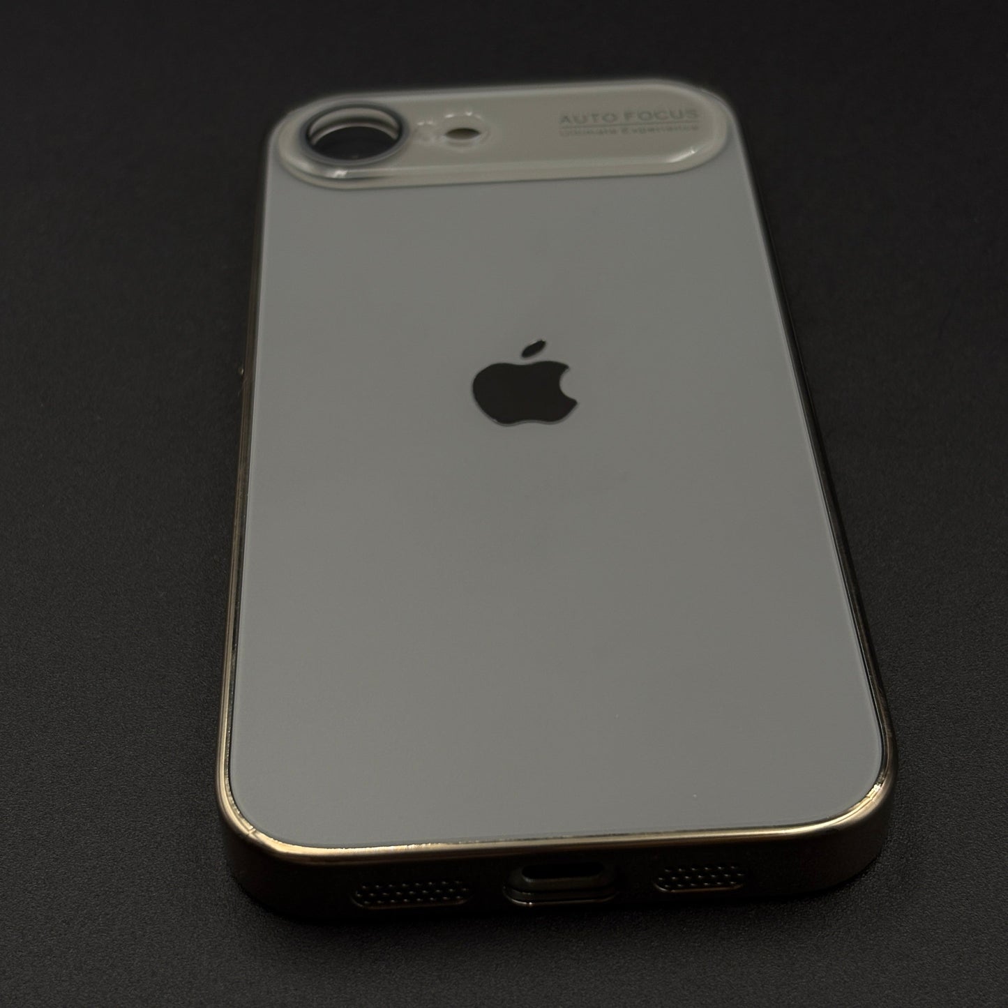 iPhone 16E Luxury Backplane Glass Chromatic Lens Shield Case Cover