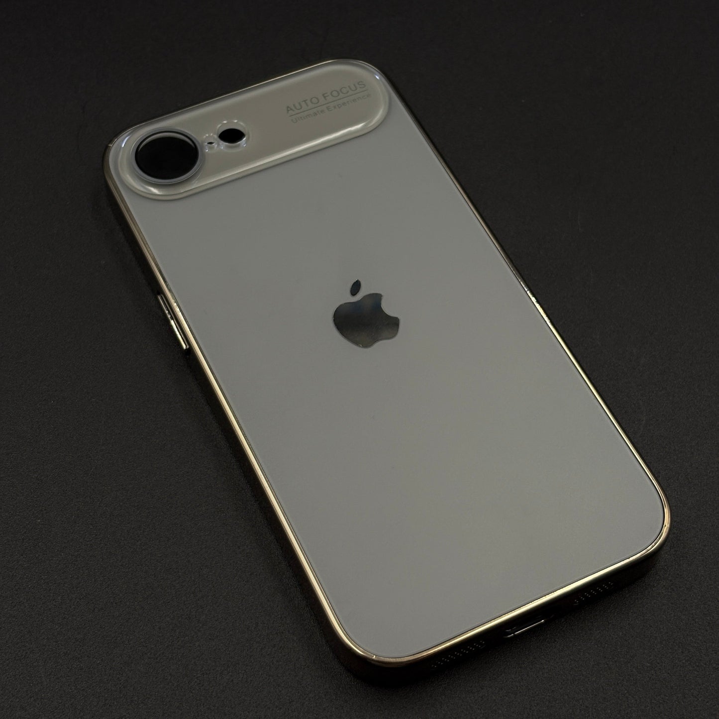 iPhone 16E Luxury Backplane Glass Chromatic Lens Shield Case Cover